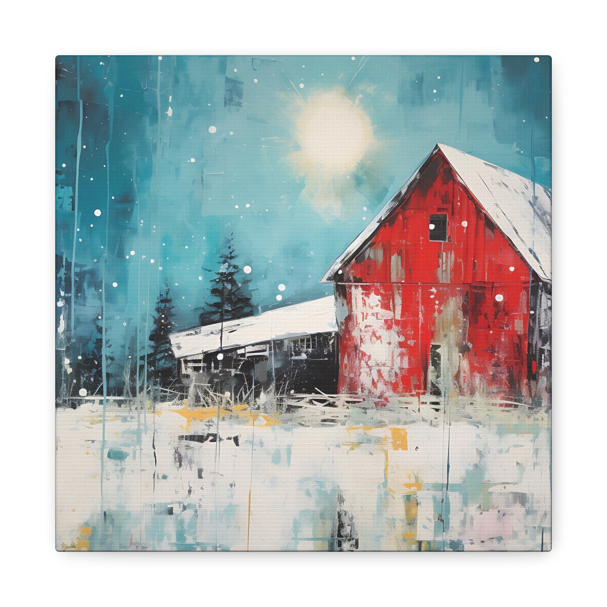 Red Refuge Canvas Wall Art Square - Canvasses