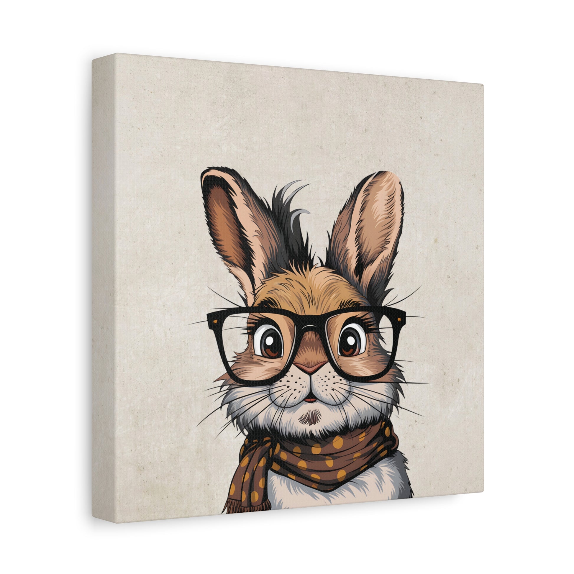 School Rabbit Canvas Wall Art Square - Canvasses