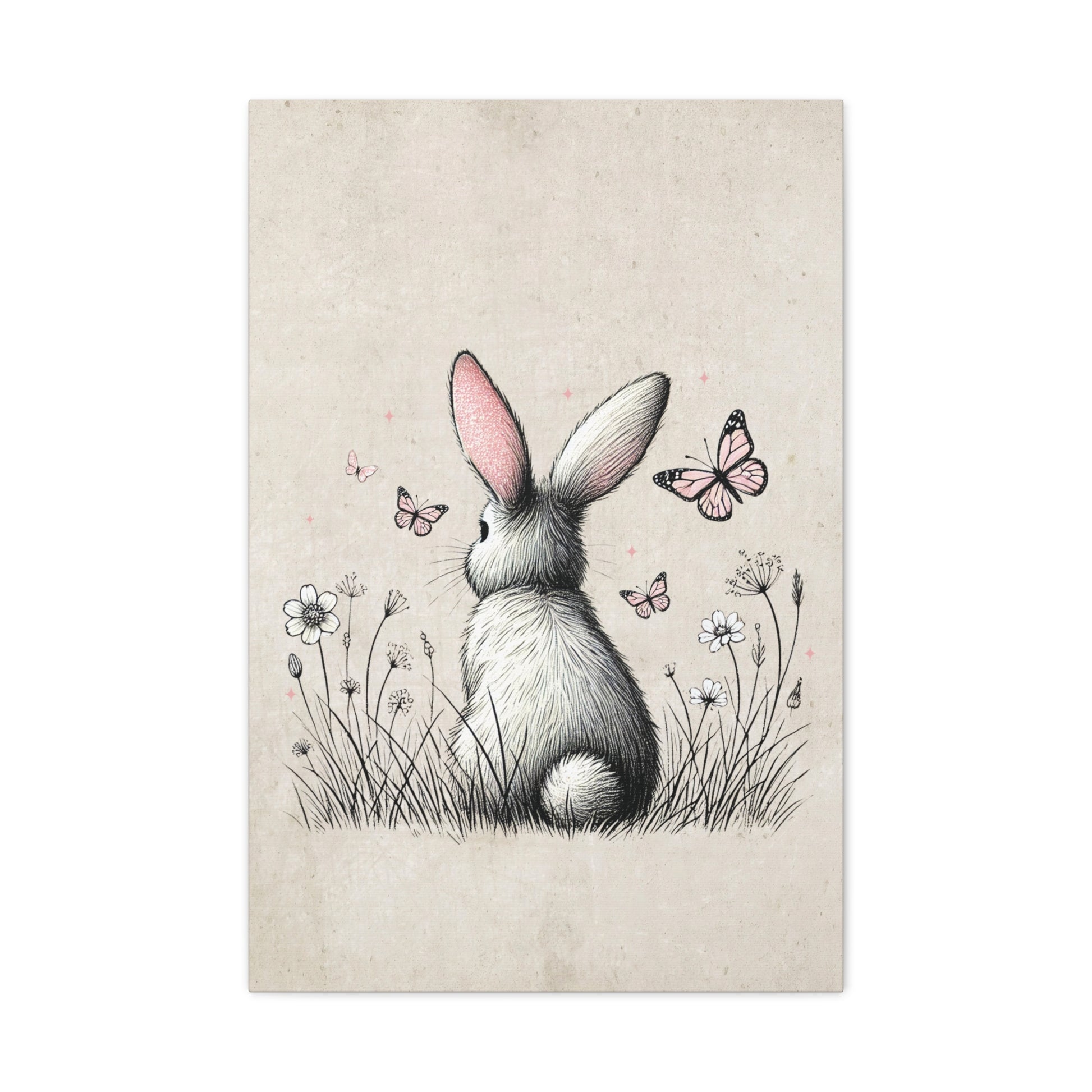Bunny Playground Canvas Wall Art Vertical - Canvasses