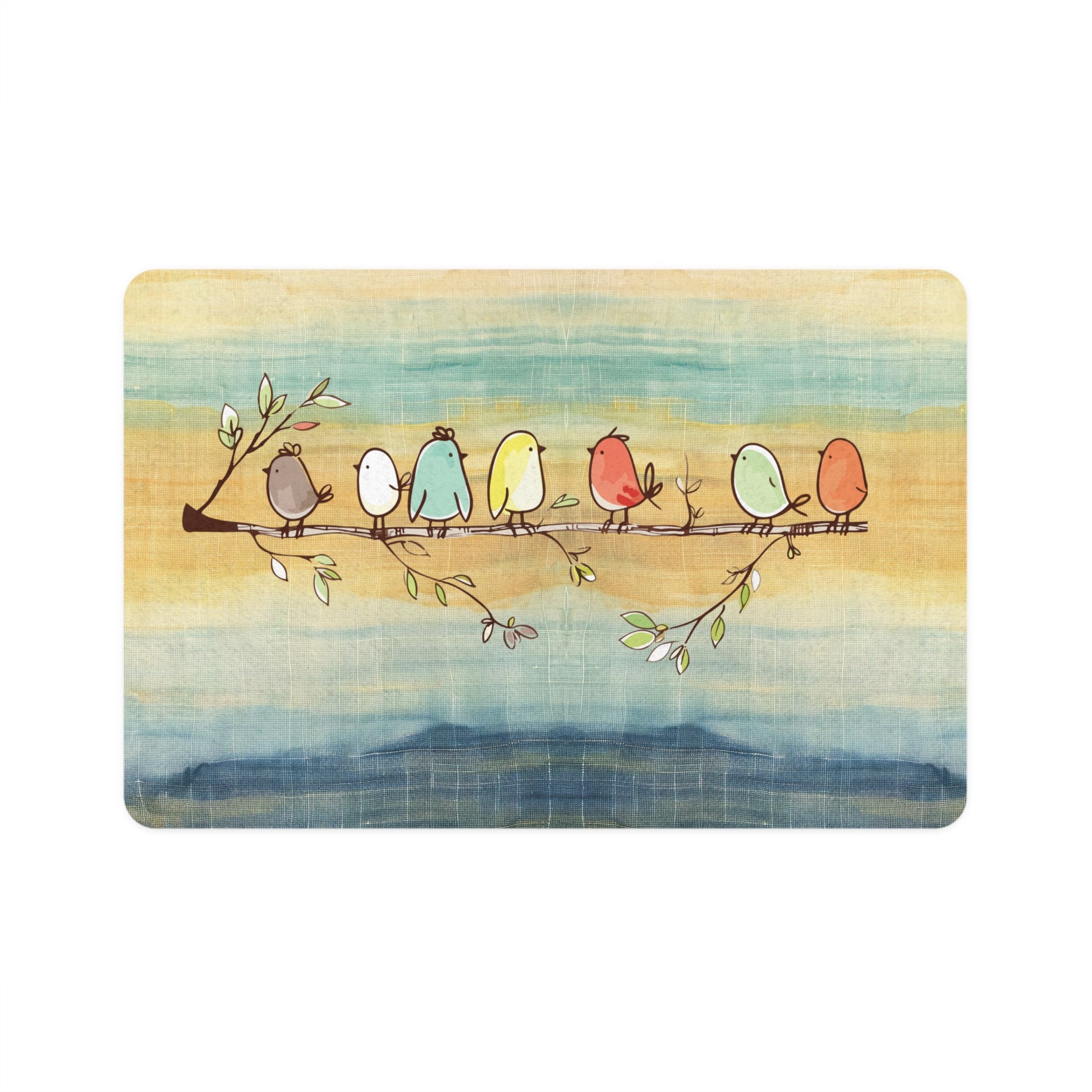 Birds on Branch Pet Food Mat - Canvasses