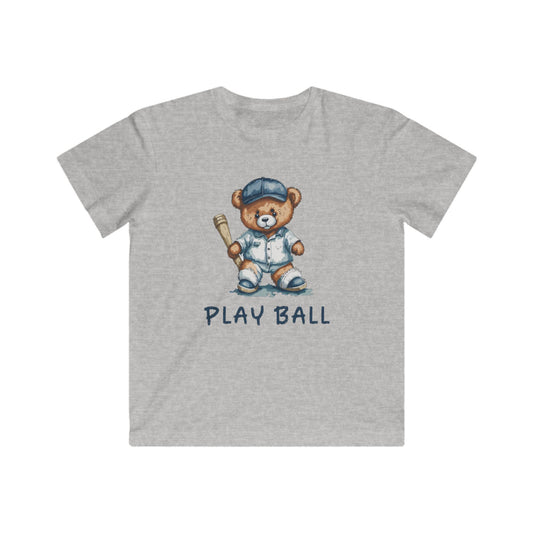 Play Ball Bear 兒童棉質 T 卹