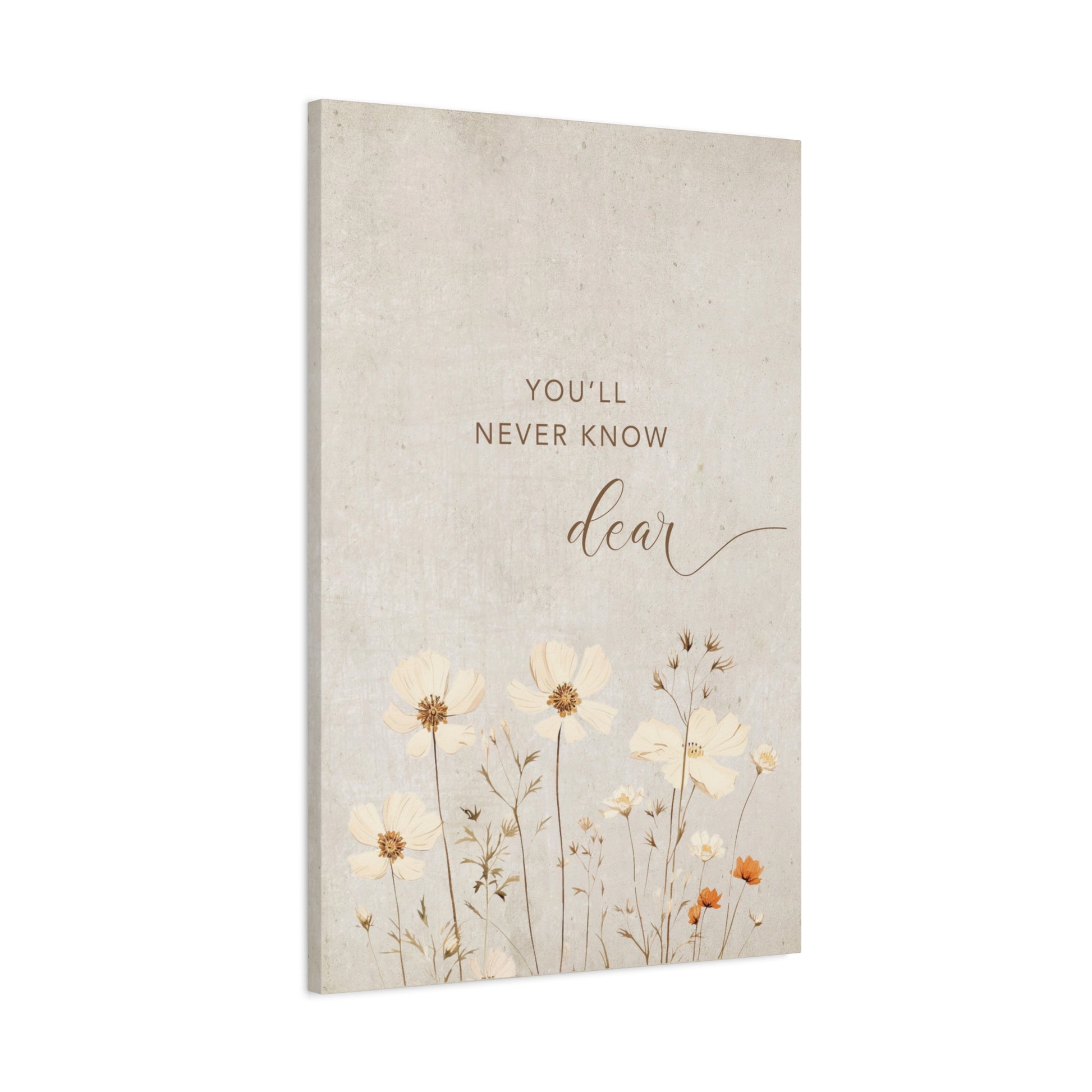 Dearest Wildflower Canvas Wall Art Vertical - Canvasses