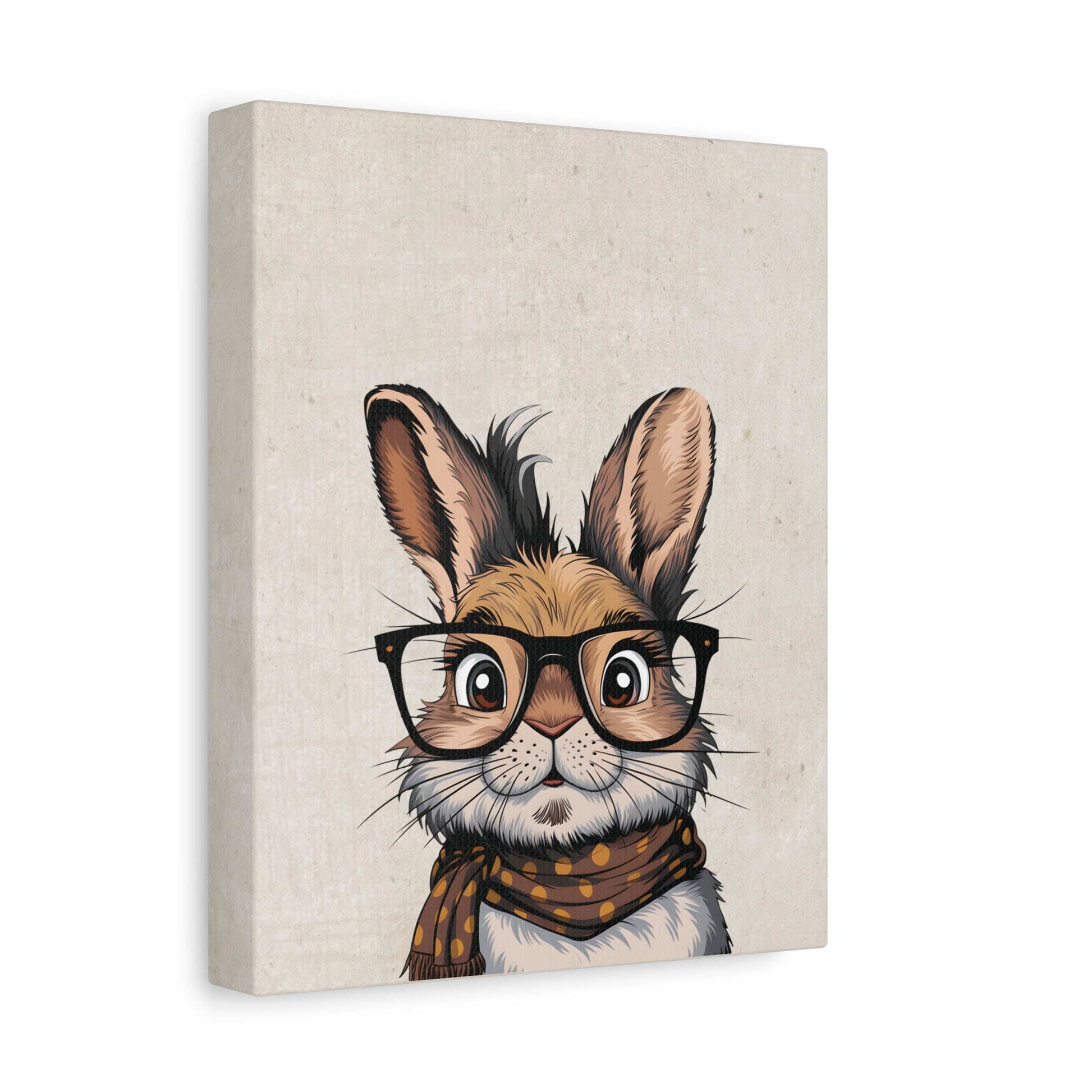 School Rabbit Canvas Wall Art Vertical - Canvasses