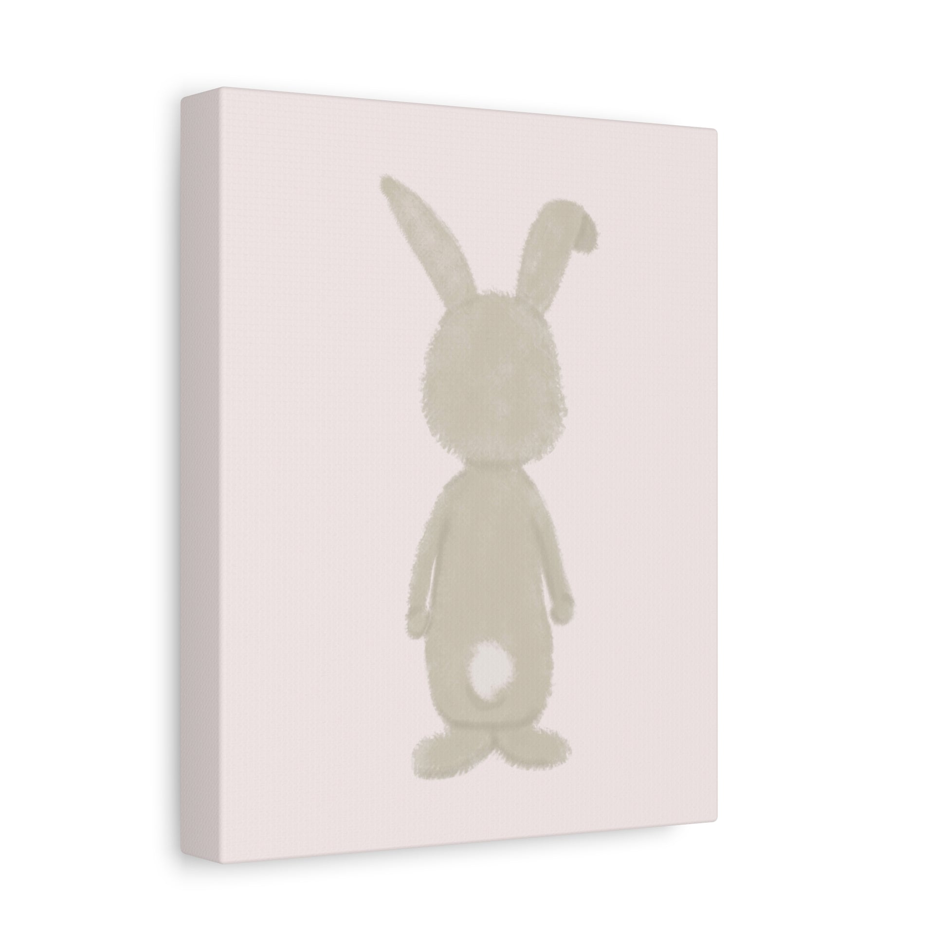 Pink Bunny Back Canvas Wall Art Vertical - Canvasses