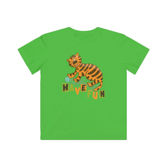 Have Fun Tiger 兒童棉質 T 卹