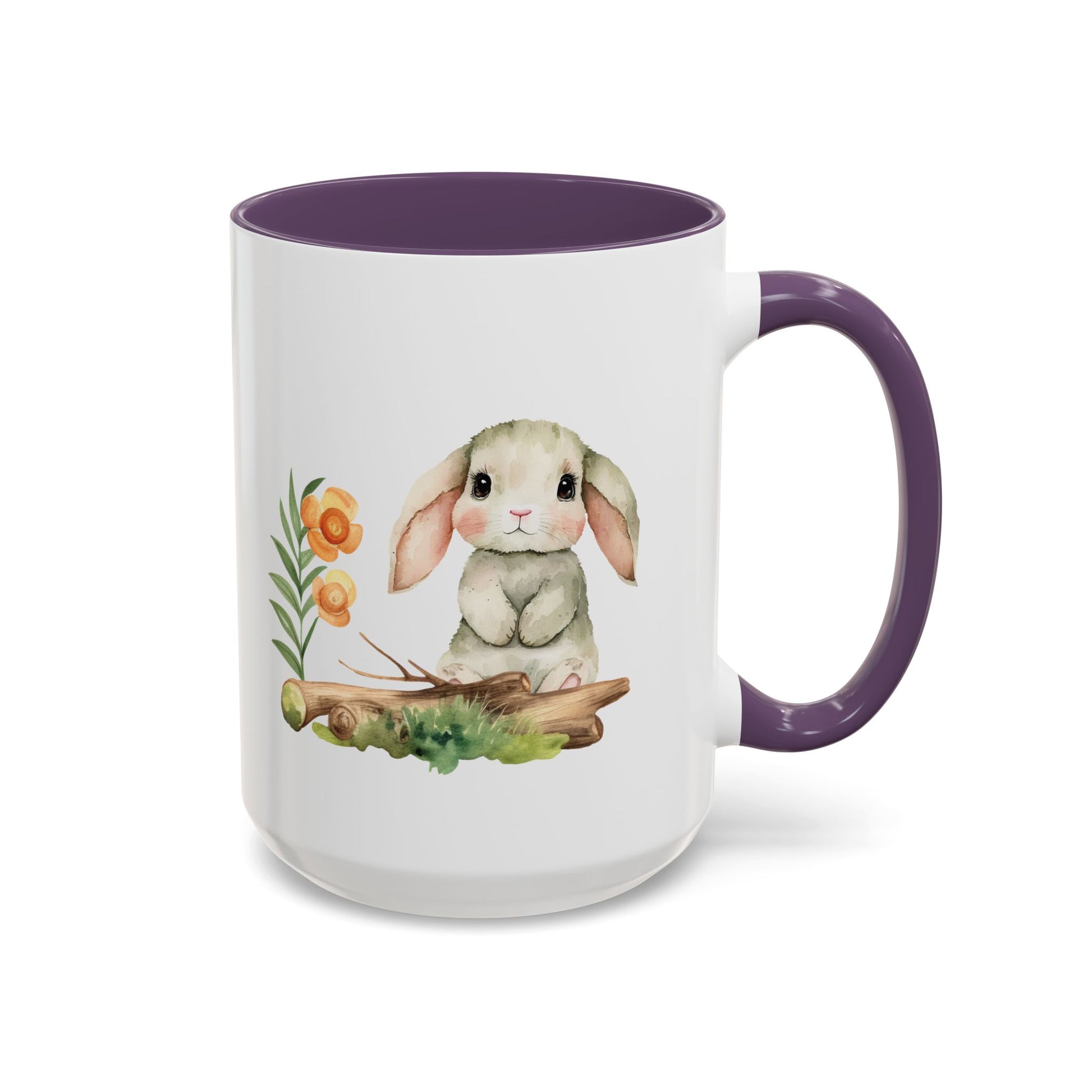 Watercolor Bunny Accent Mug - Canvasses