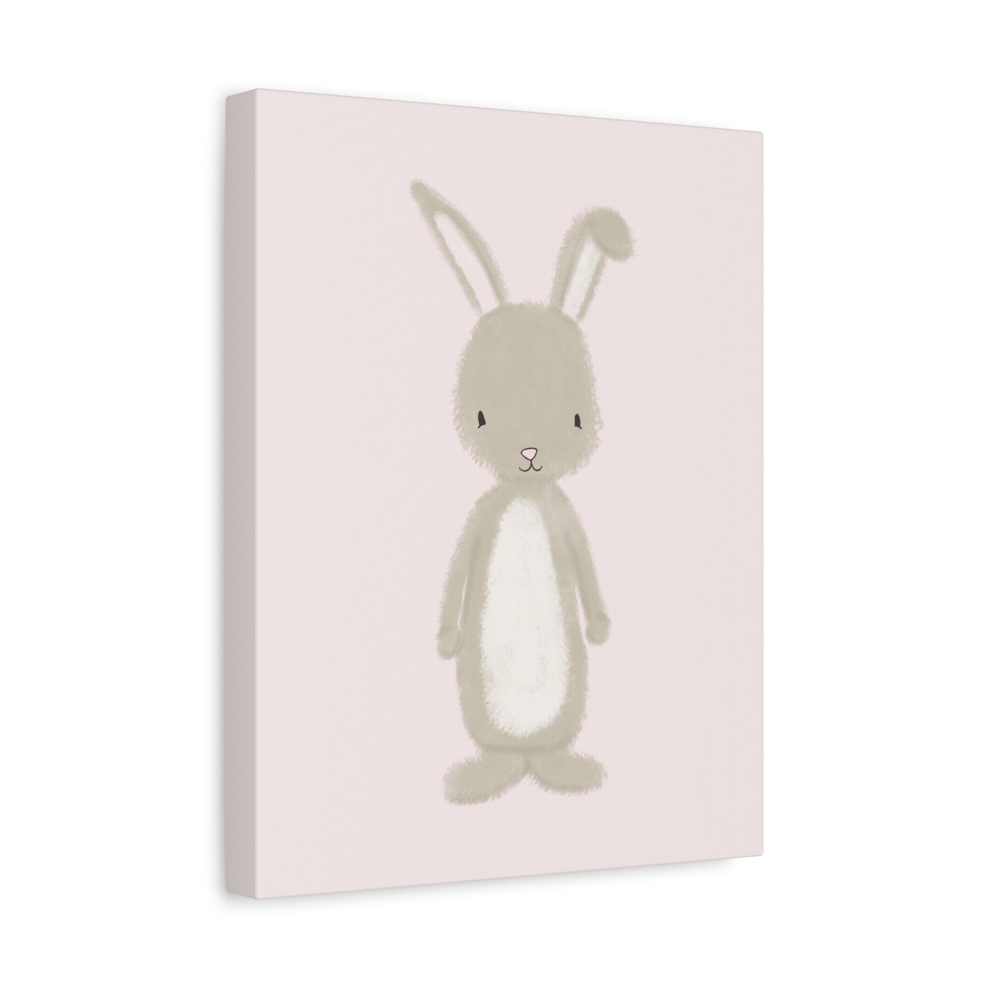 Pink Bunny Canvas Wall Art Vertical - Canvasses