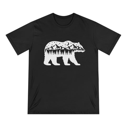 Silhouette Bear Men 100% Organic Cotton Staple T-Shirt - Canvasses