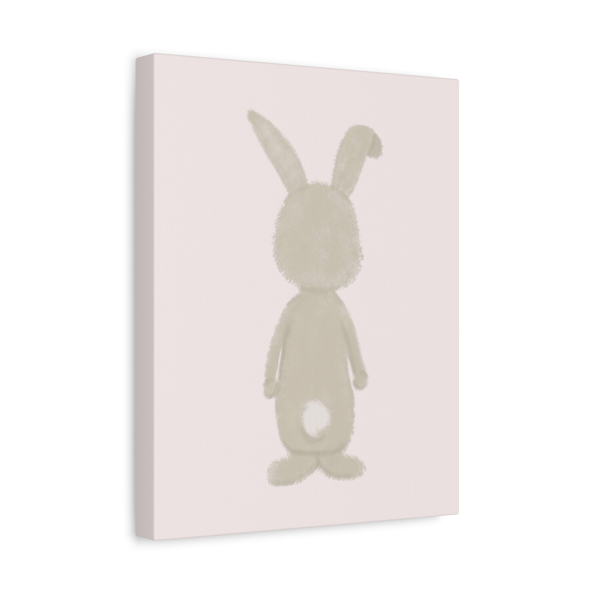 Pink Bunny Back Canvas Wall Art Vertical - Canvasses