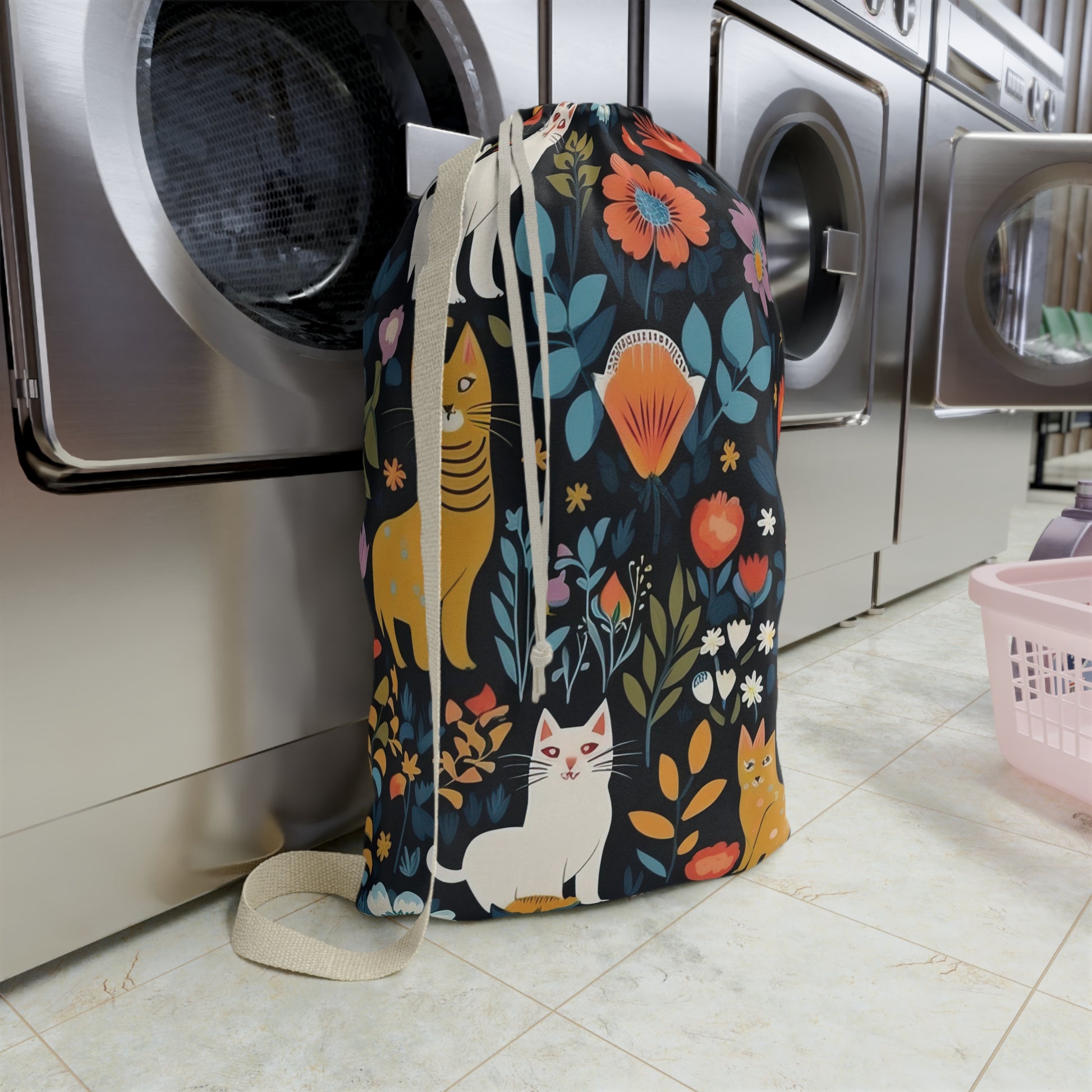 Boho Cats Laundry Bag - Canvasses
