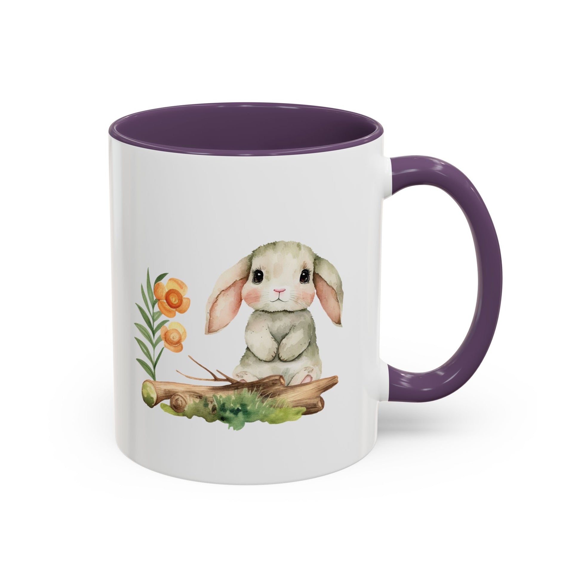 Watercolor Bunny Accent Mug - Canvasses