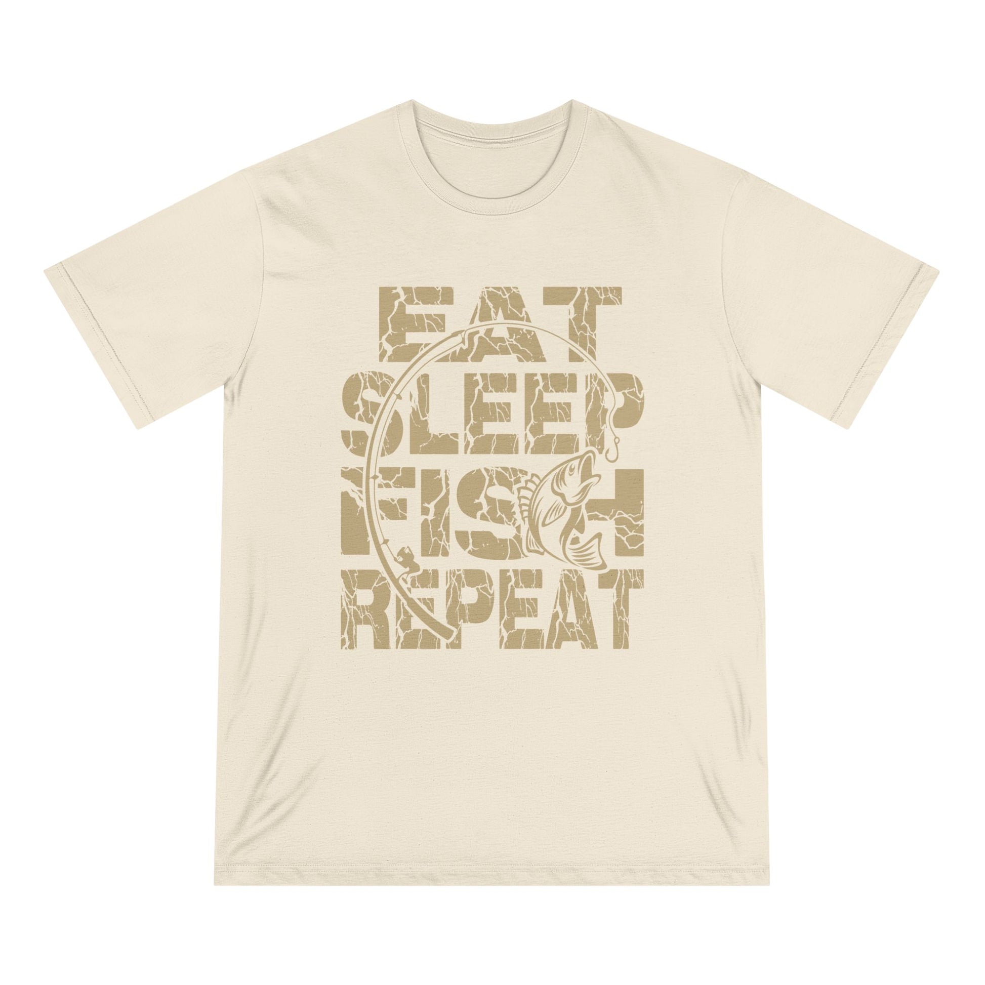 Fish Repeat Men 100% Organic Cotton Staple T-Shirt - Canvasses