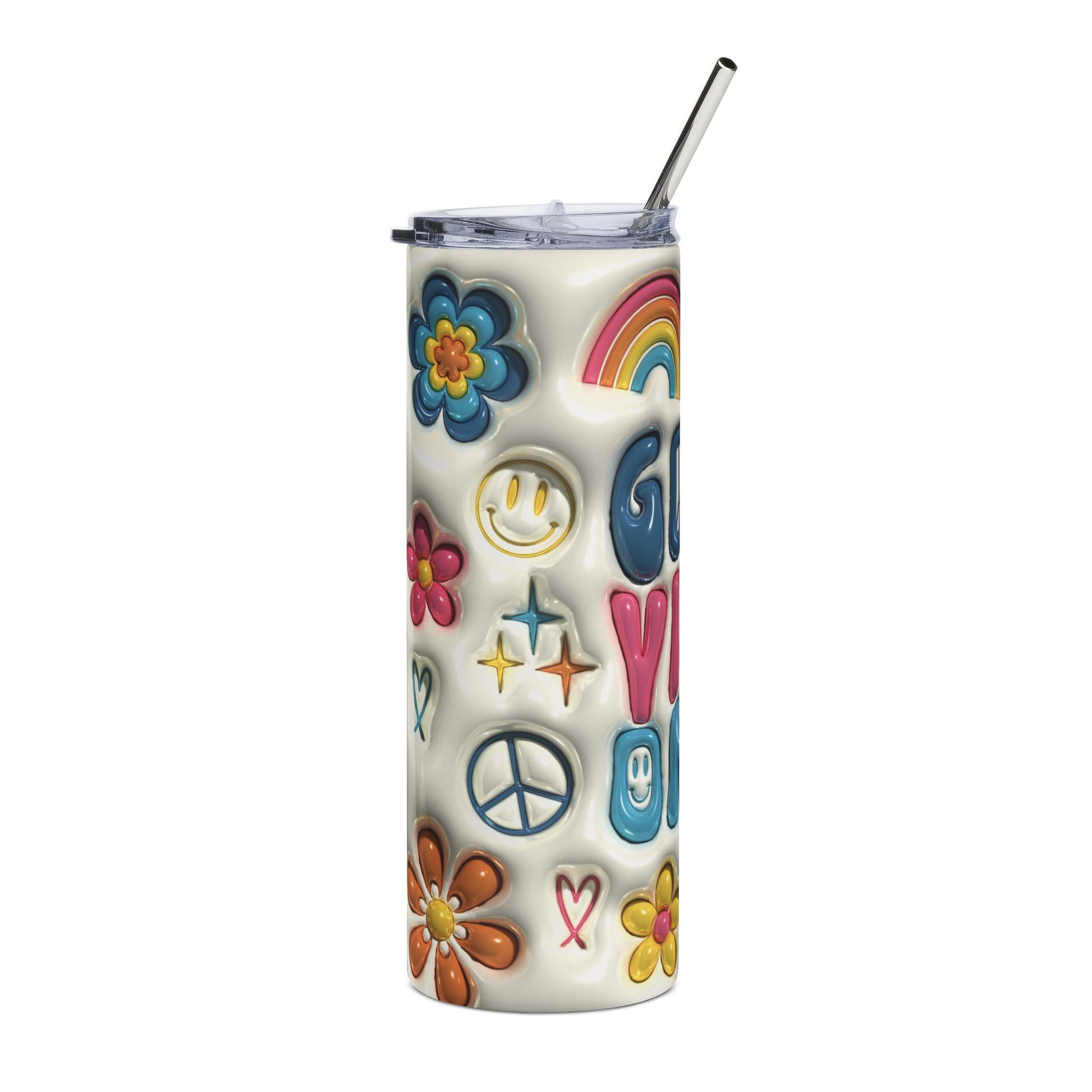 Good Vibes Only 20oz Skinny Tumbler - Canvasses