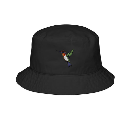 Hummingbird Embroidery Bucket Hat