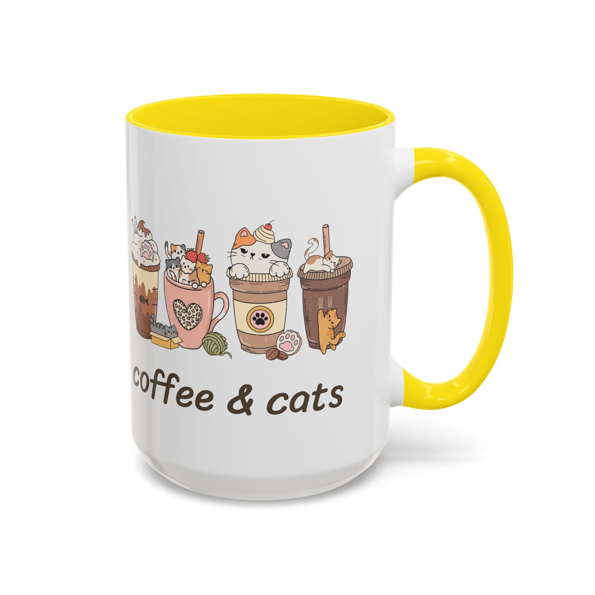 Coffee & Cats Accent Mug - Canvasses