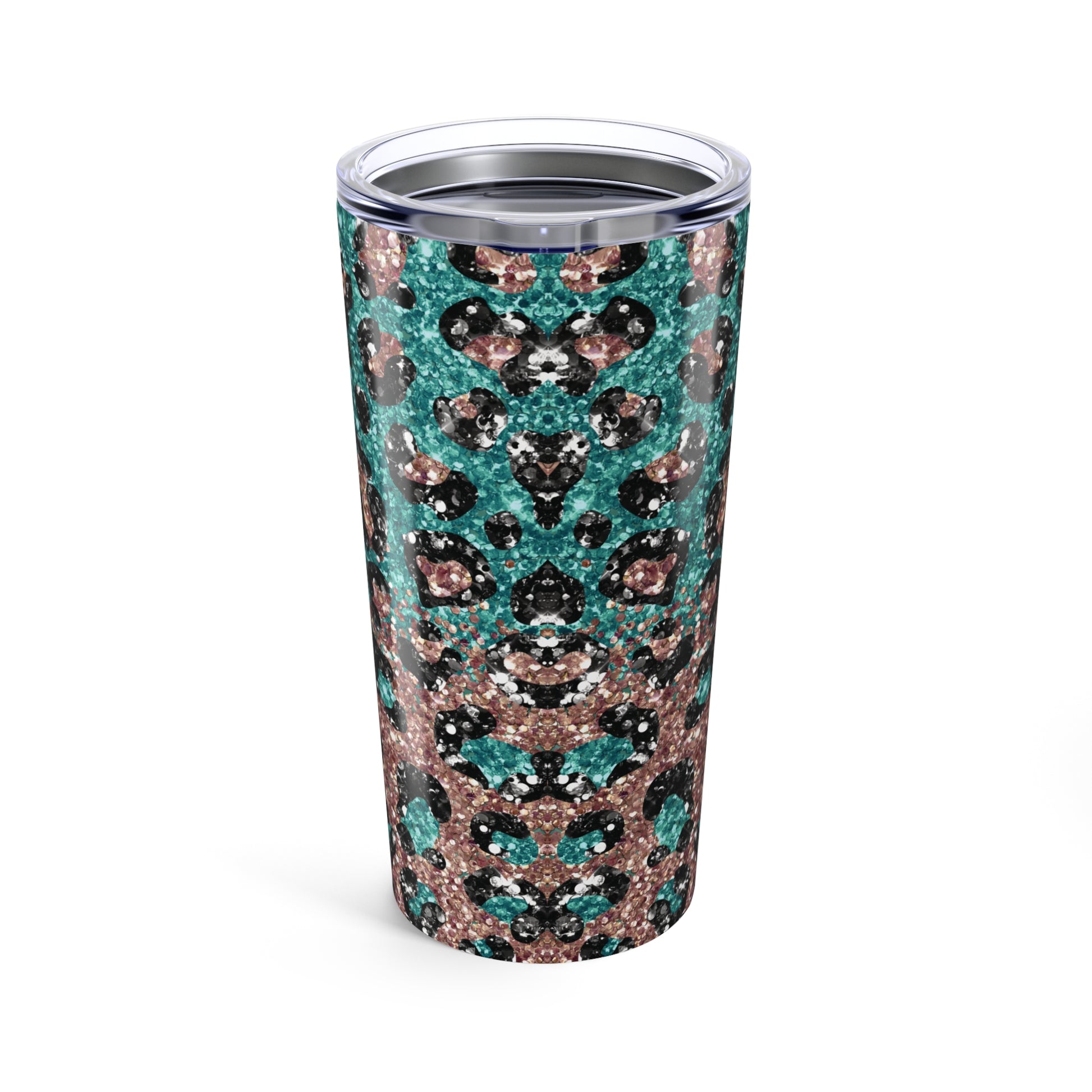 Rose Glitter Leopard 20 oz Stainless Steel Tumbler - Canvasses