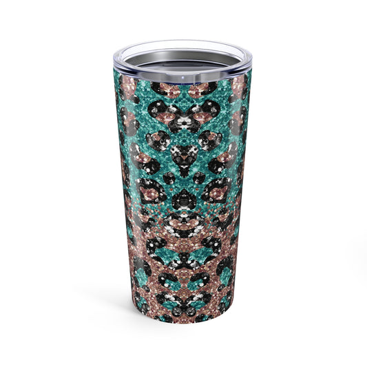 Rose Glitter Leopard 20 oz Stainless Steel Tumbler - Canvasses