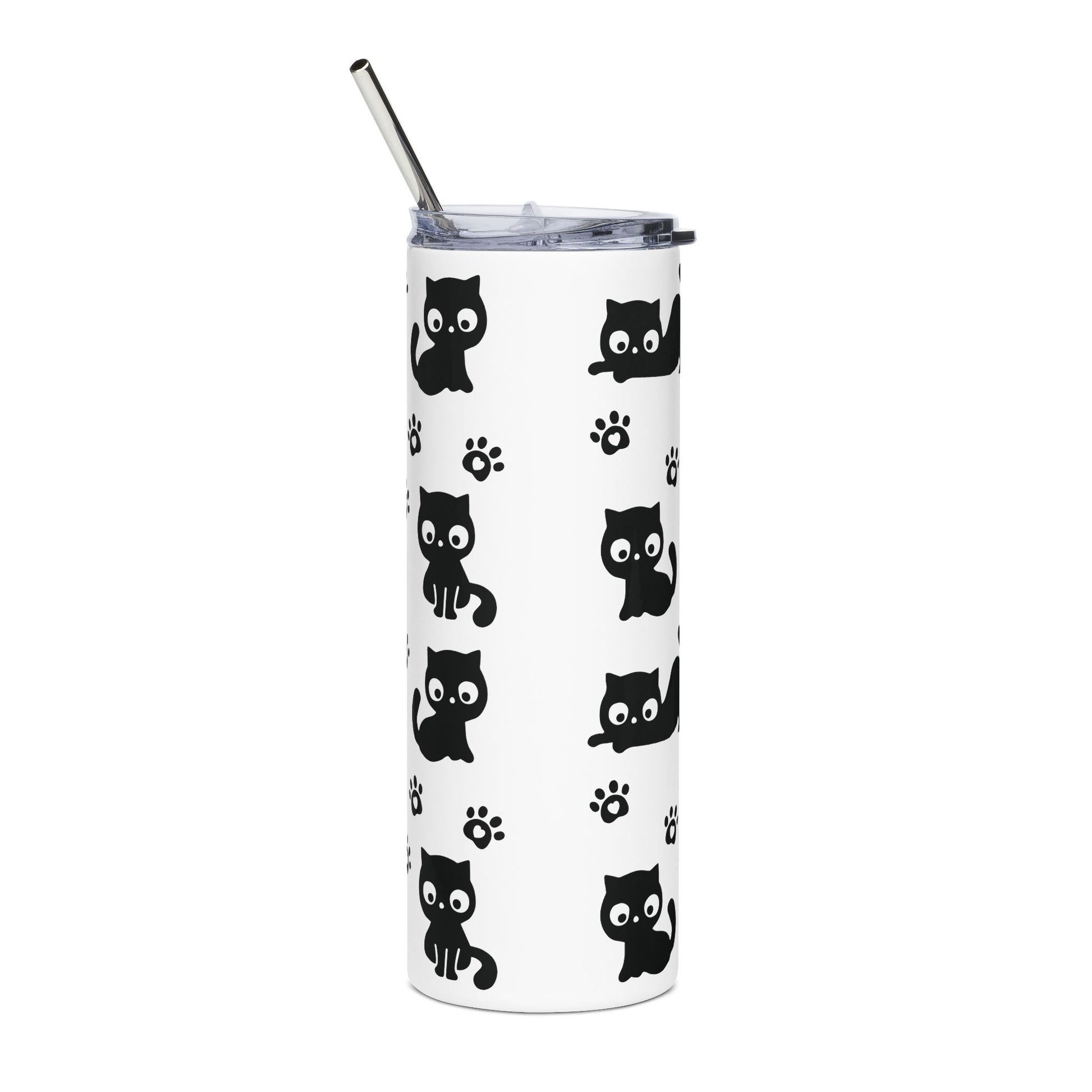 Funny Cat 20 oz Skinny Tumbler - Canvasses