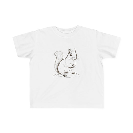 Squirrel Sketch Toddlers 100% Cotton T-Shirt