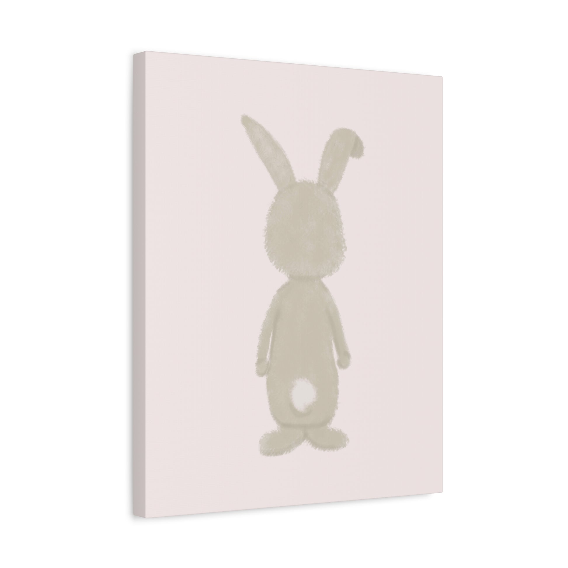 Pink Bunny Back Canvas Wall Art Vertical - Canvasses