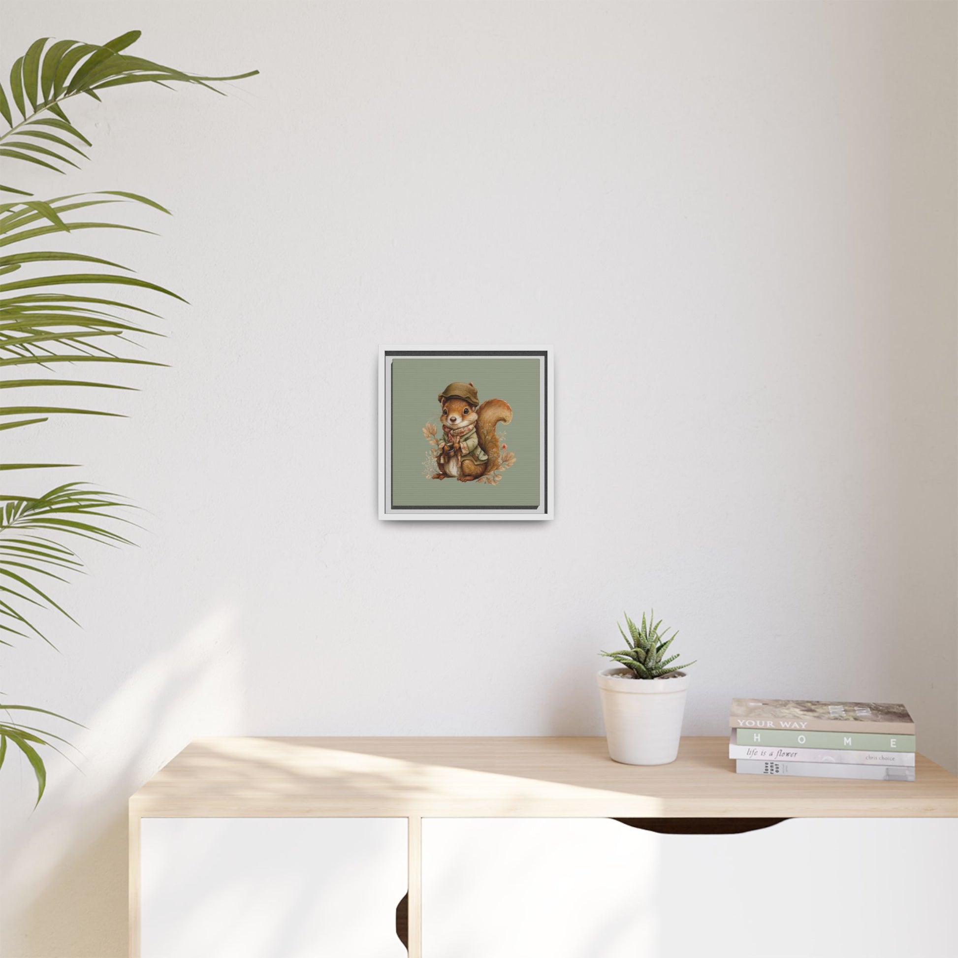 The Nut Collector Framed Canvas Wall Art Square - Canvasses