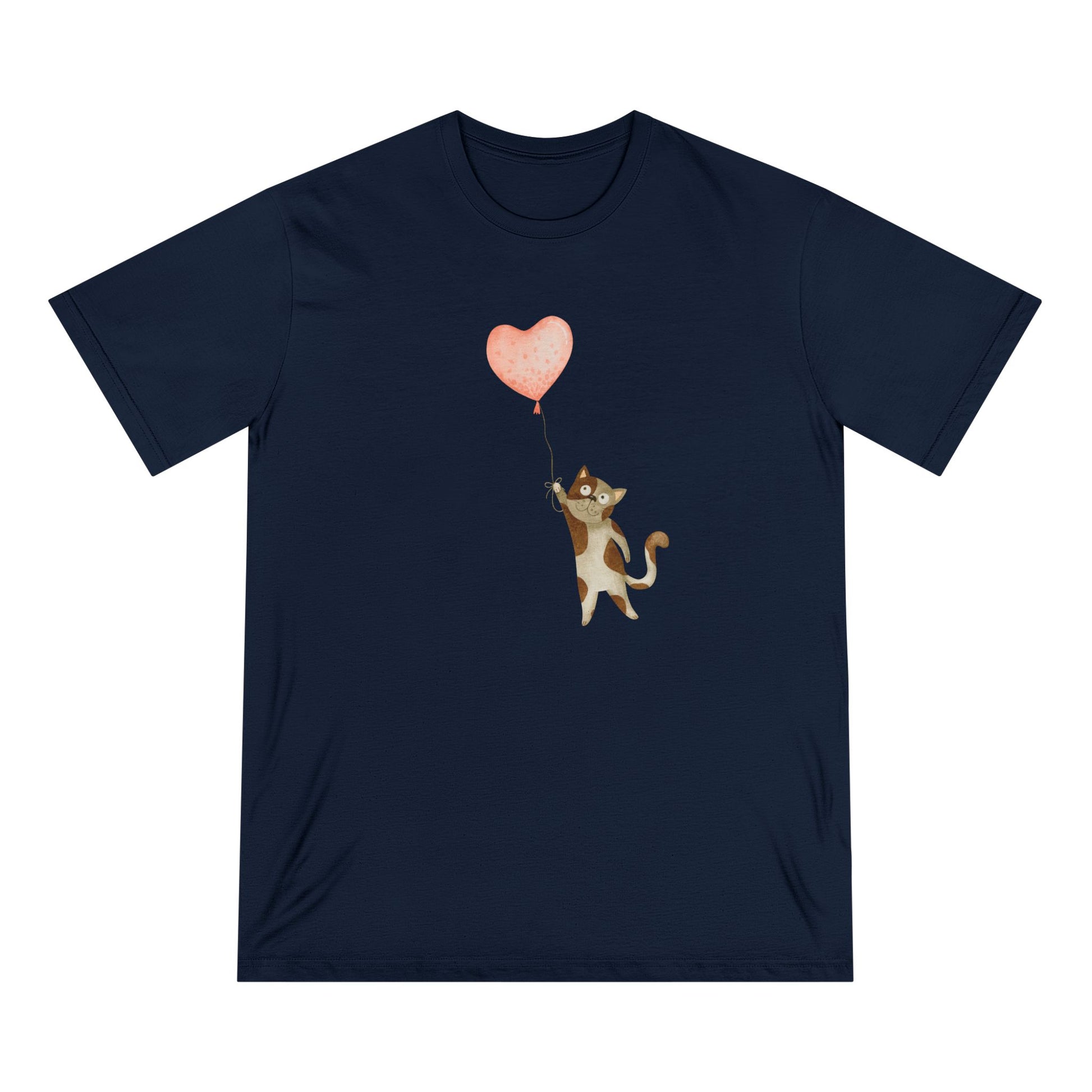 Watercolor Cat Heart Women 100% Organic Cotton T-Shirt - Canvasses