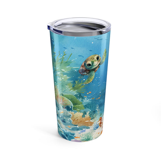 Underwater Turtles 20 oz Stainless Steel Tumbler - Canvasses