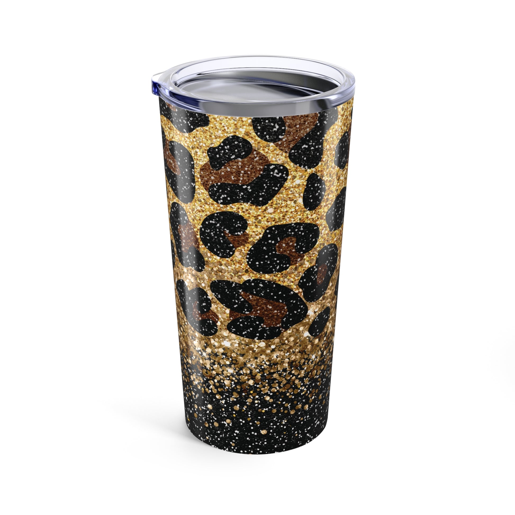 Gold Glitter Leopard 20 oz Stainless Steel Tumbler - Canvasses