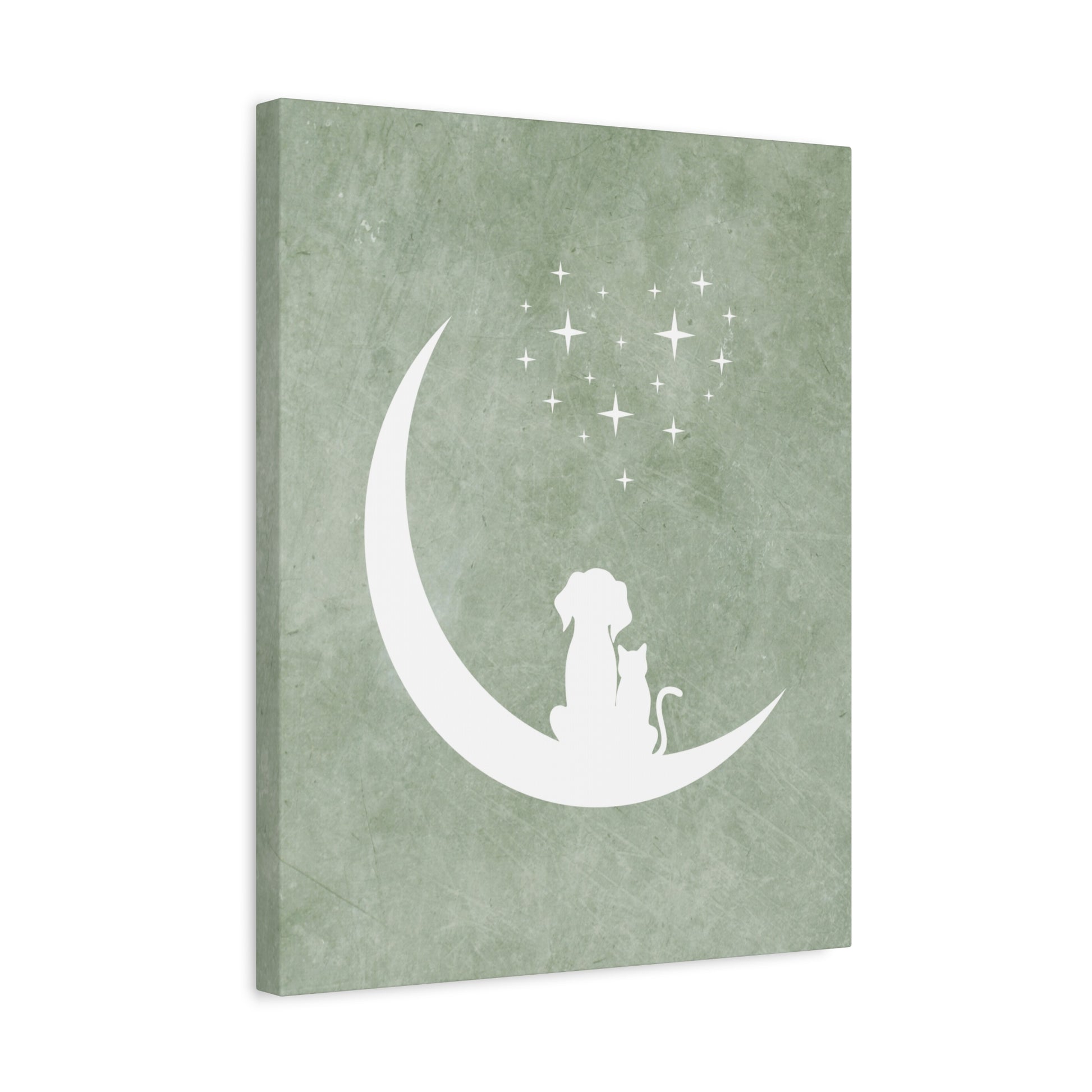 Moonlit Friends Canvas Wall Art Vertical - Canvasses