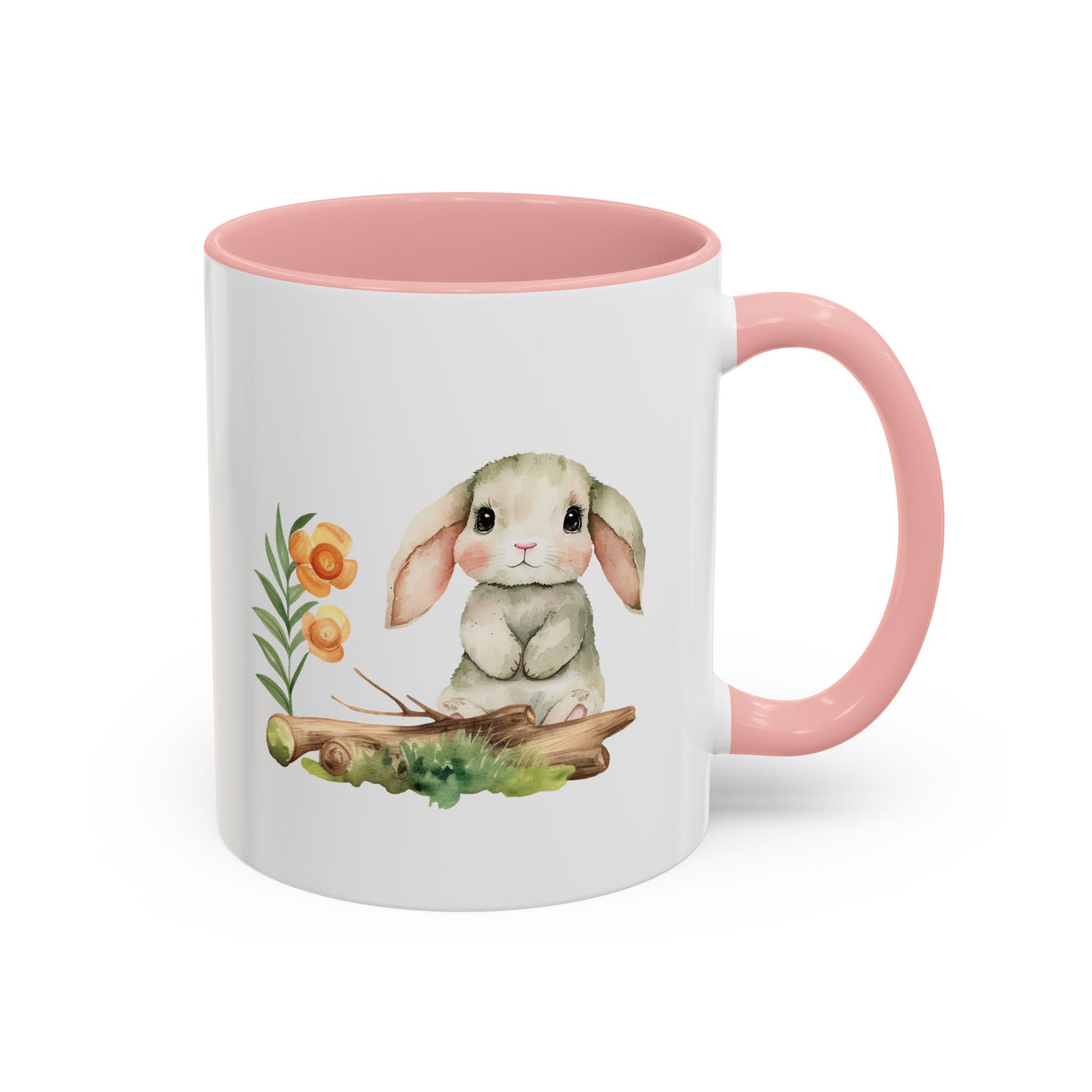 Watercolor Bunny Accent Mug - Canvasses