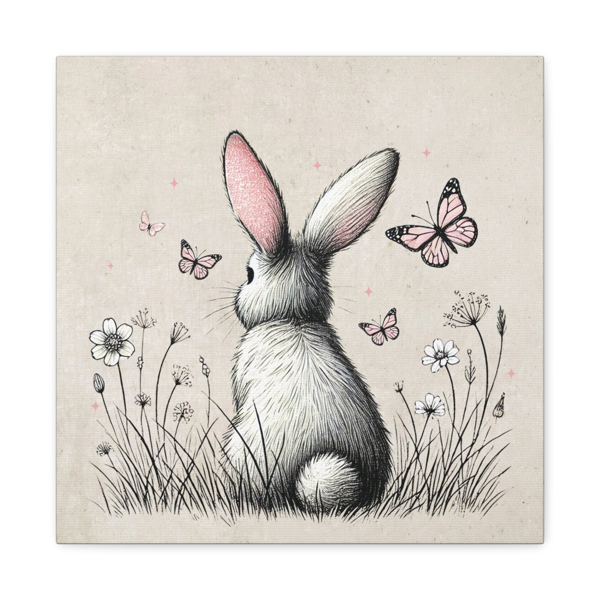 Bunny Playground Canvas Wall Art Square - Canvasses