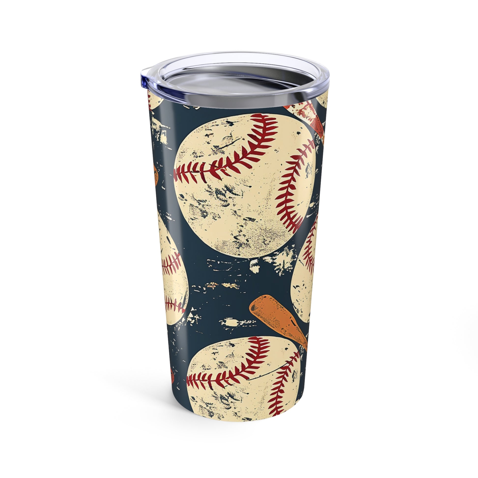 Retro Baseball 20 oz Stainless Steel Tumbler - Canvasses