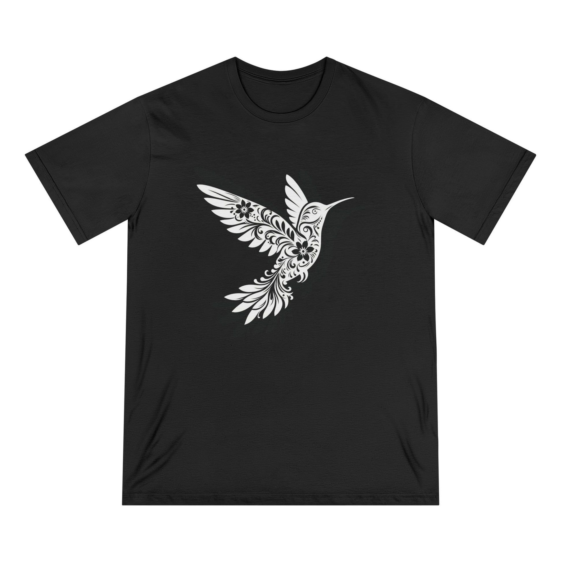 Floral Hummingbird Women 100% Organic Cotton T-Shirt - Canvasses