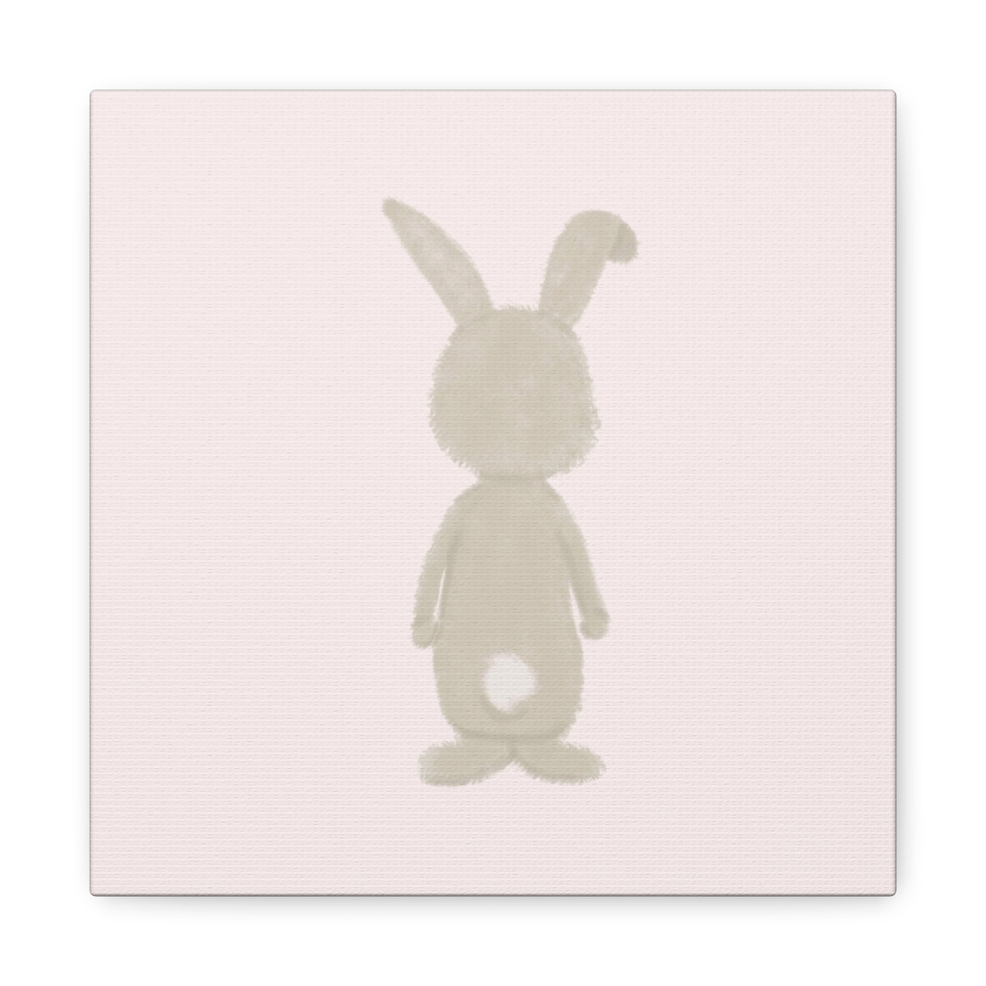Pink Bunny Back Canvas Wall Art Square - Canvasses