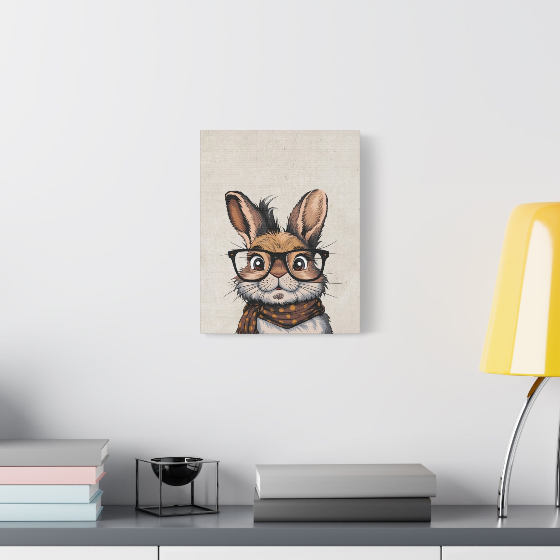 School Rabbit Canvas Wall Art Vertical - Canvasses