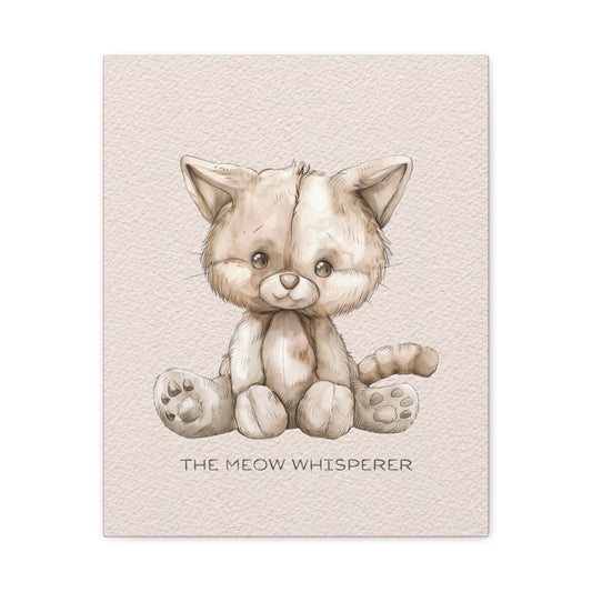 Meow Whisperer Canvas Wall Art Vertical - Canvasses