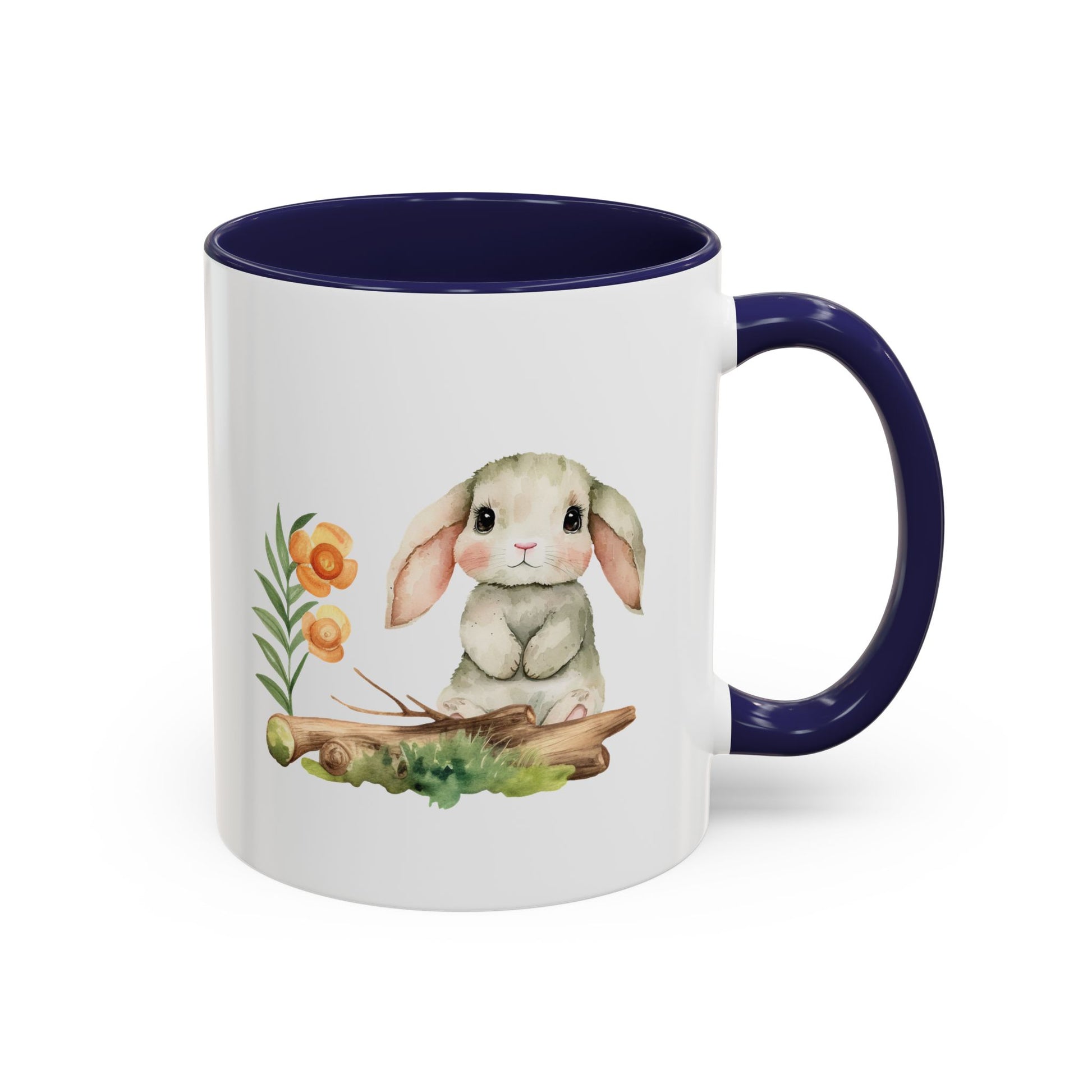 Watercolor Bunny Accent Mug - Canvasses