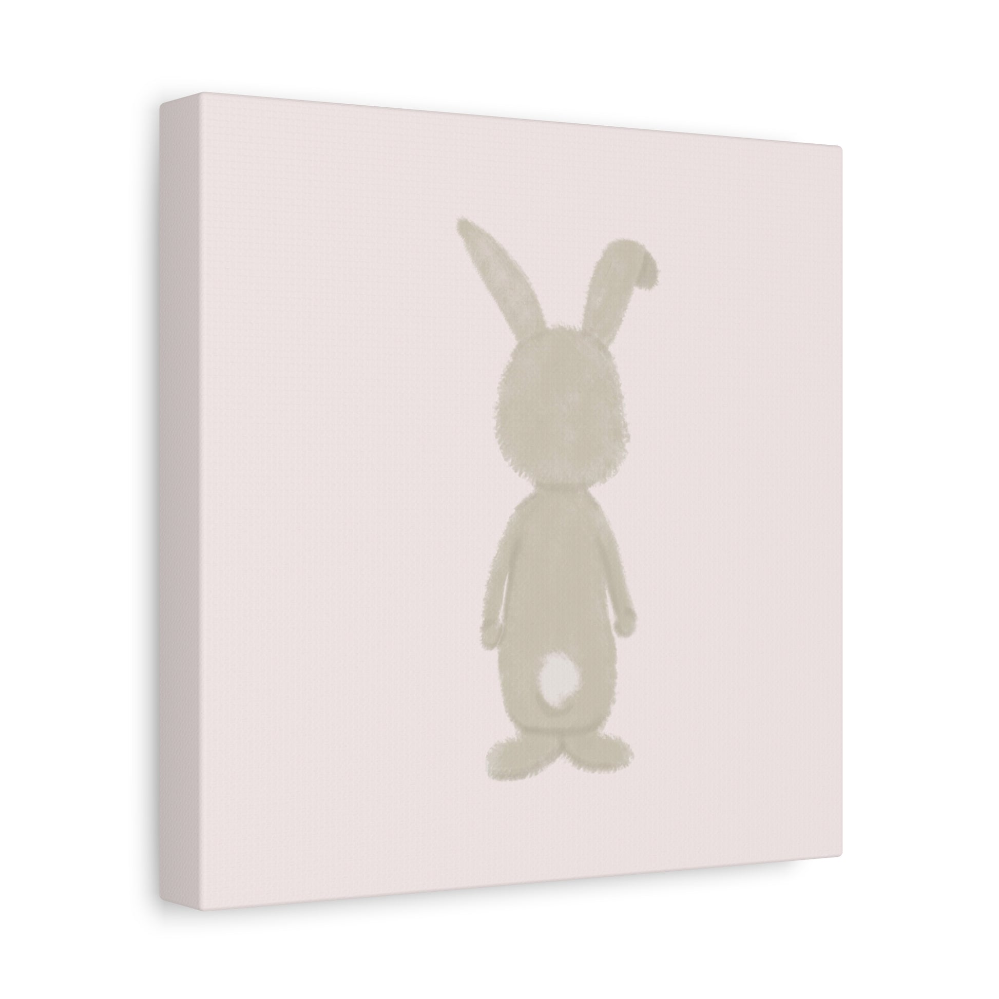 Pink Bunny Back Canvas Wall Art Square - Canvasses