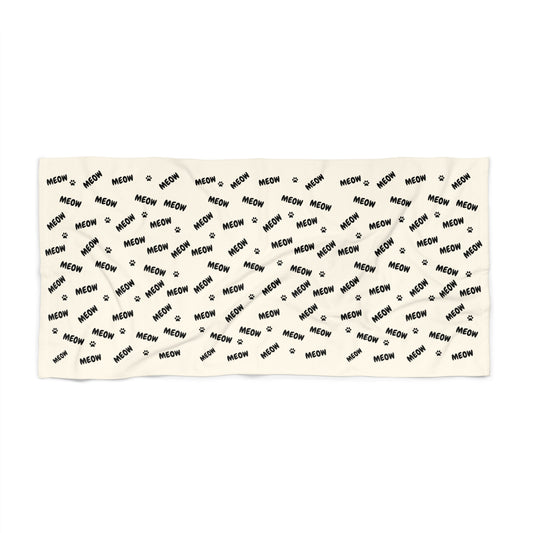 Meow Meow Oversized Beach Towel - Canvasses