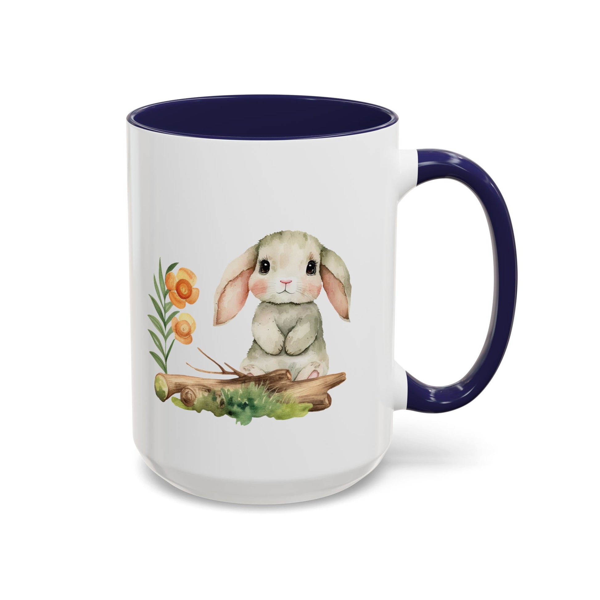 Watercolor Bunny Accent Mug - Canvasses