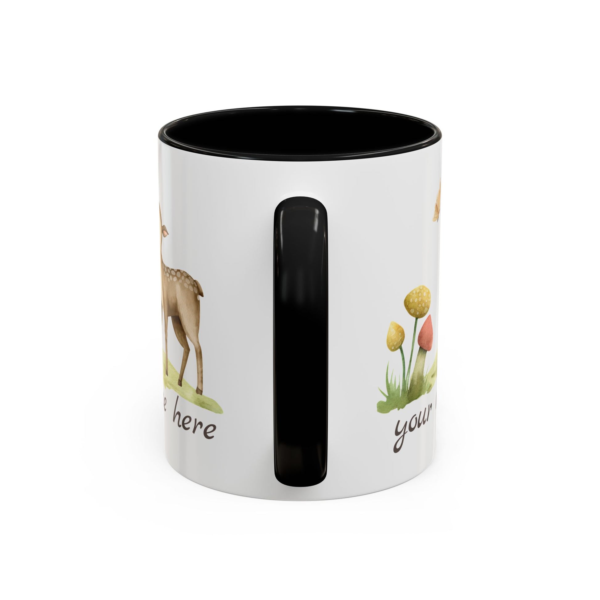 Watercolor Deer Personalized Accent Mug - Canvasses