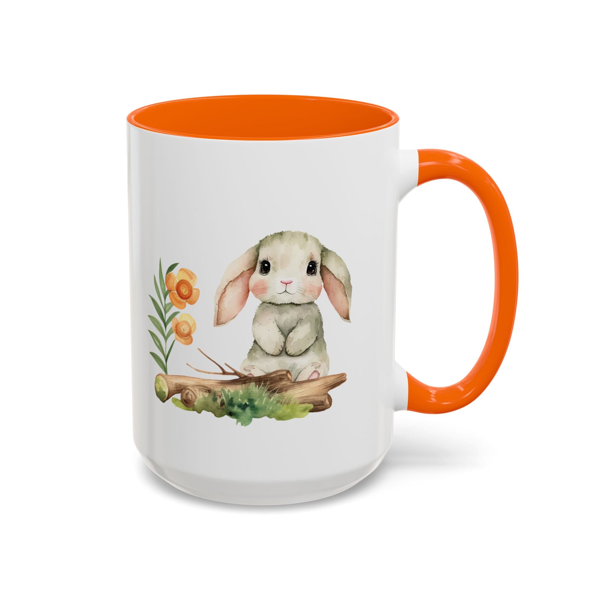 Watercolor Bunny Accent Mug - Canvasses