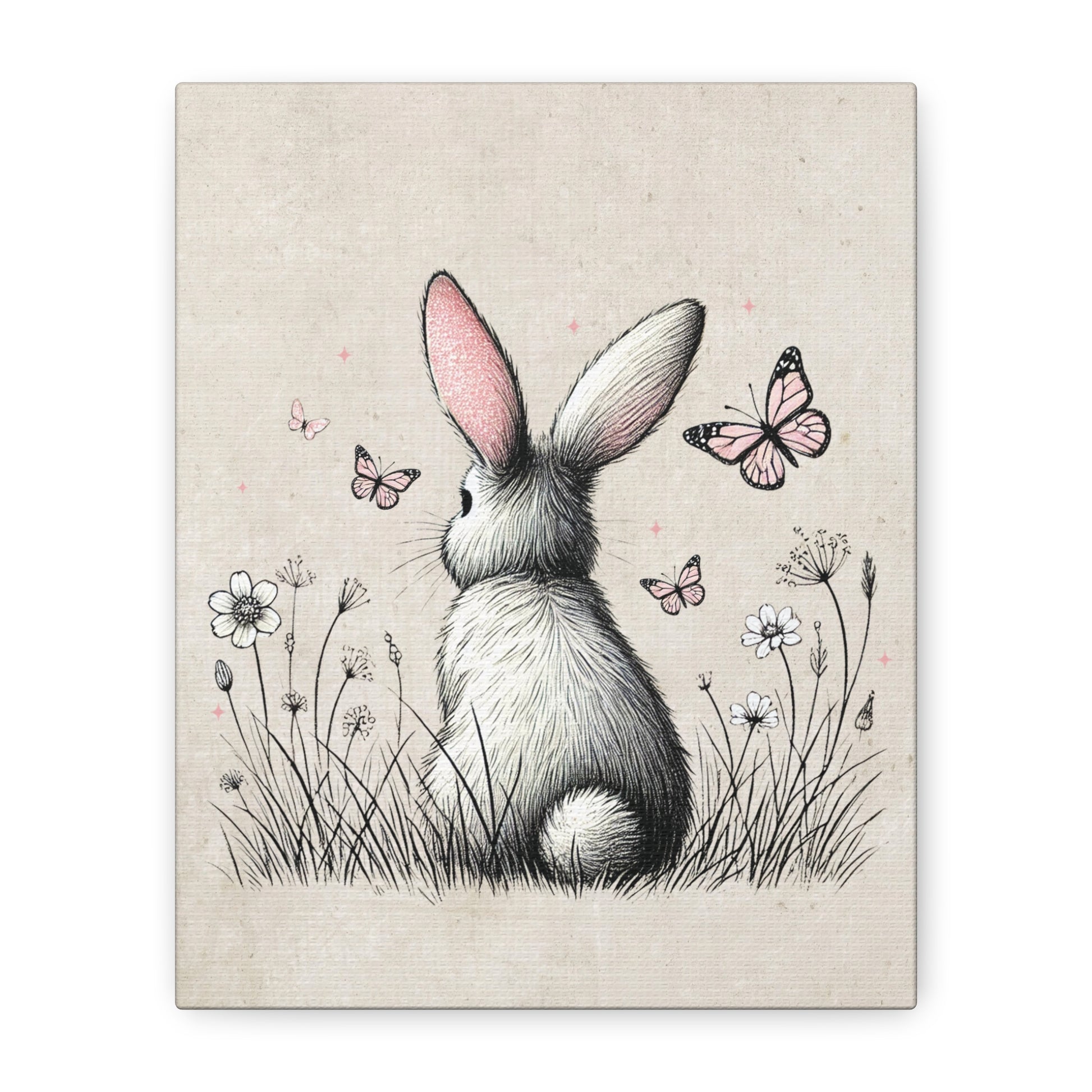 Bunny Playground Canvas Wall Art Vertical - Canvasses