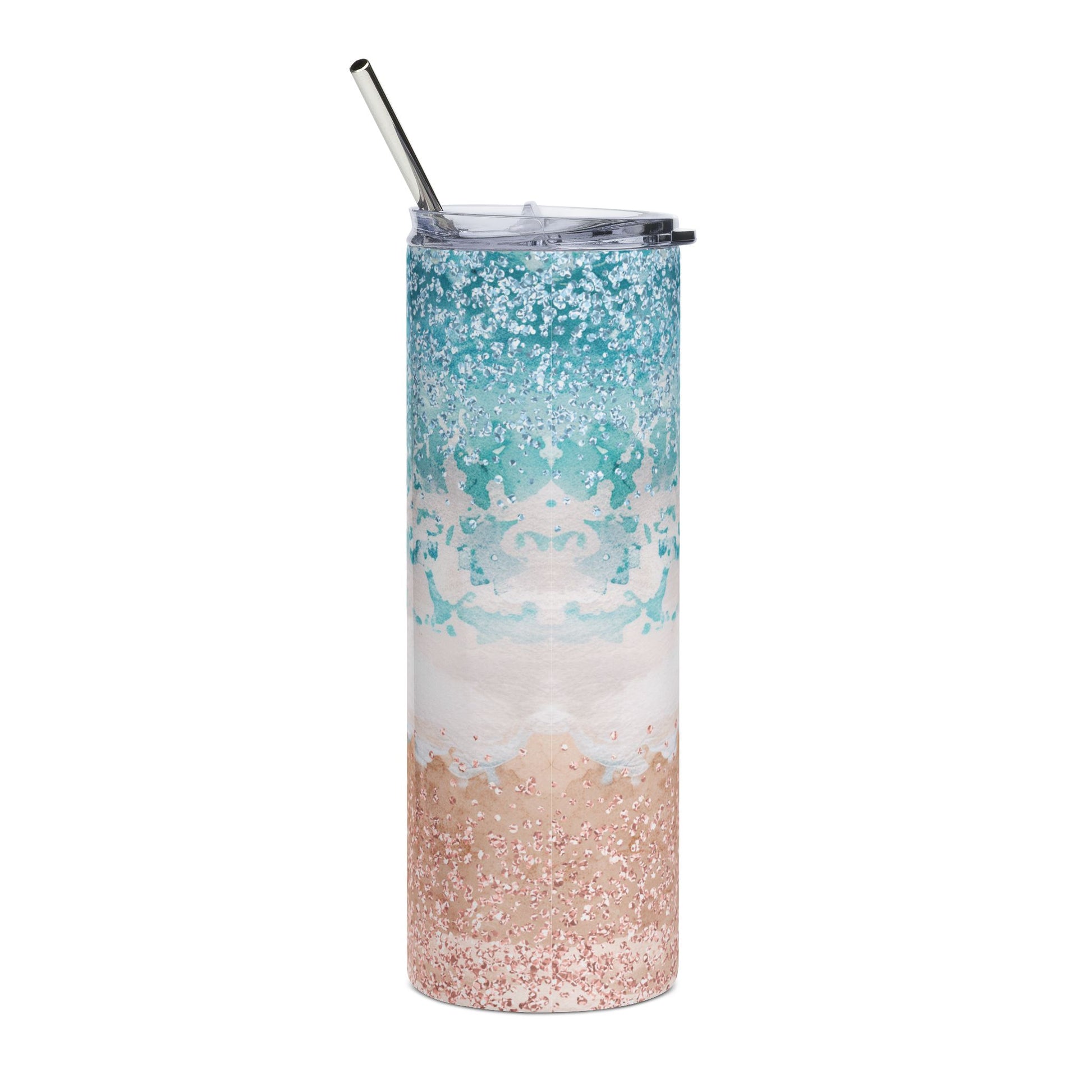 Beach Glitter 20 oz Skinny Tumbler - Canvasses