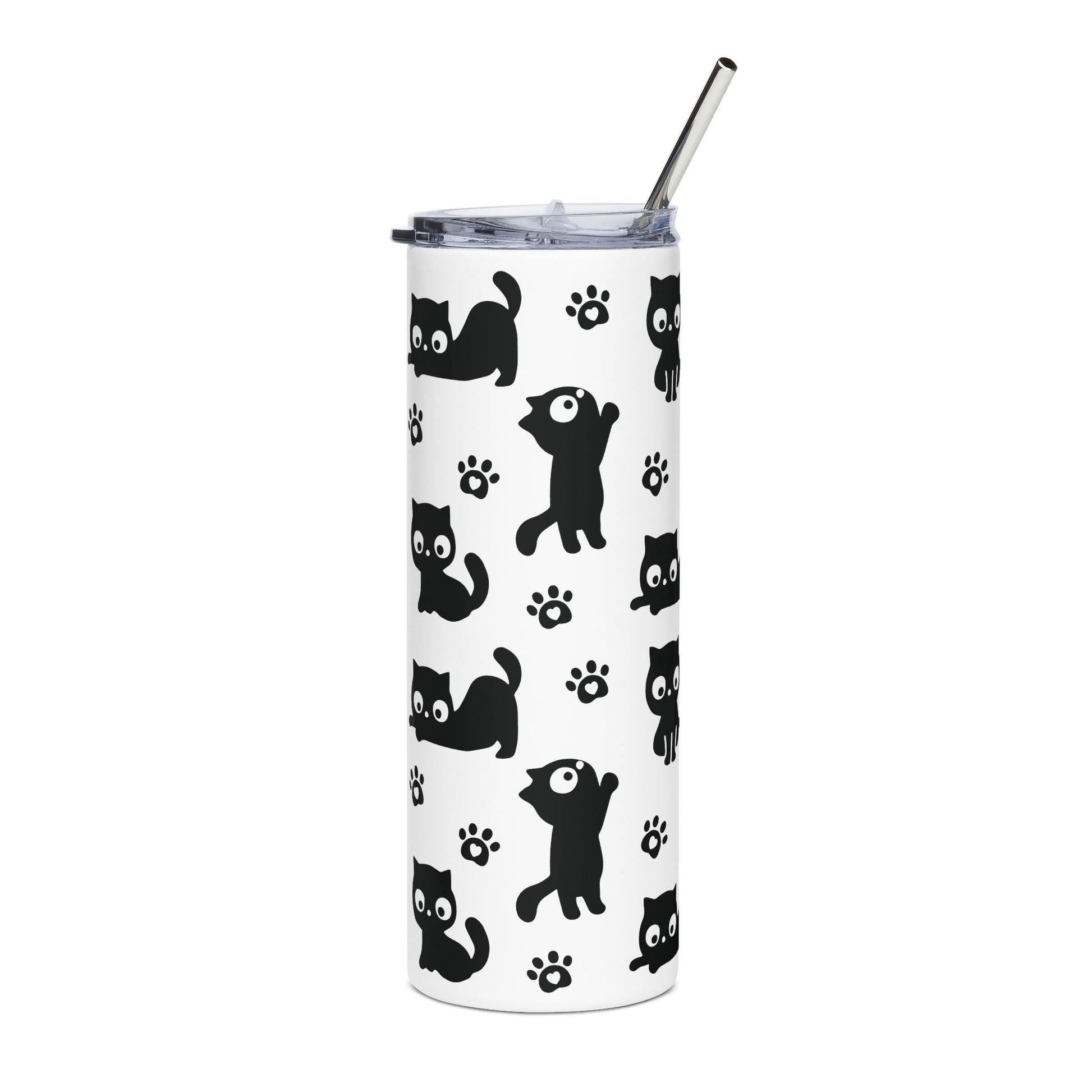 Funny Cat 20 oz Skinny Tumbler - Canvasses