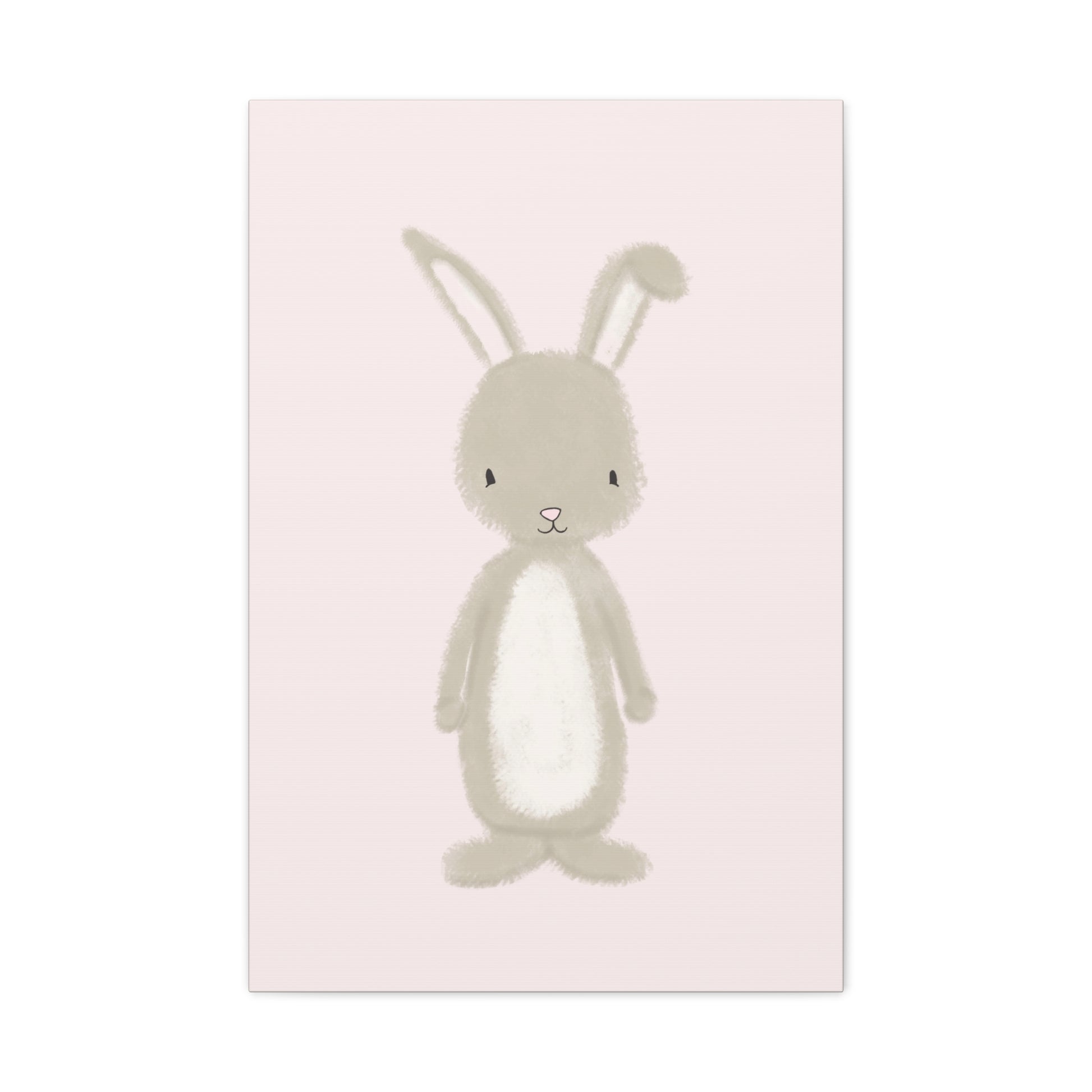 Pink Bunny Canvas Wall Art Vertical - Canvasses