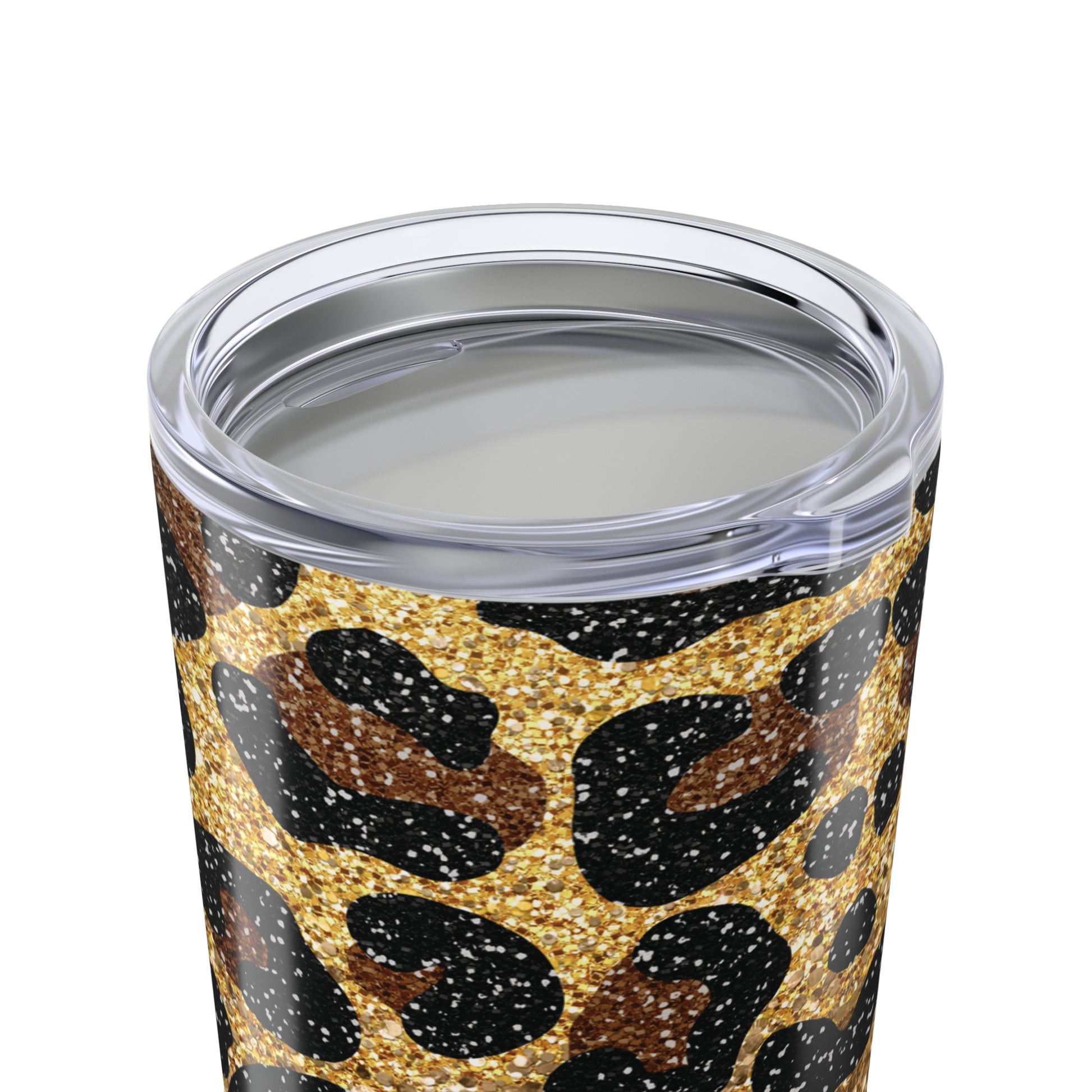 Gold Glitter Leopard 20 oz Stainless Steel Tumbler - Canvasses