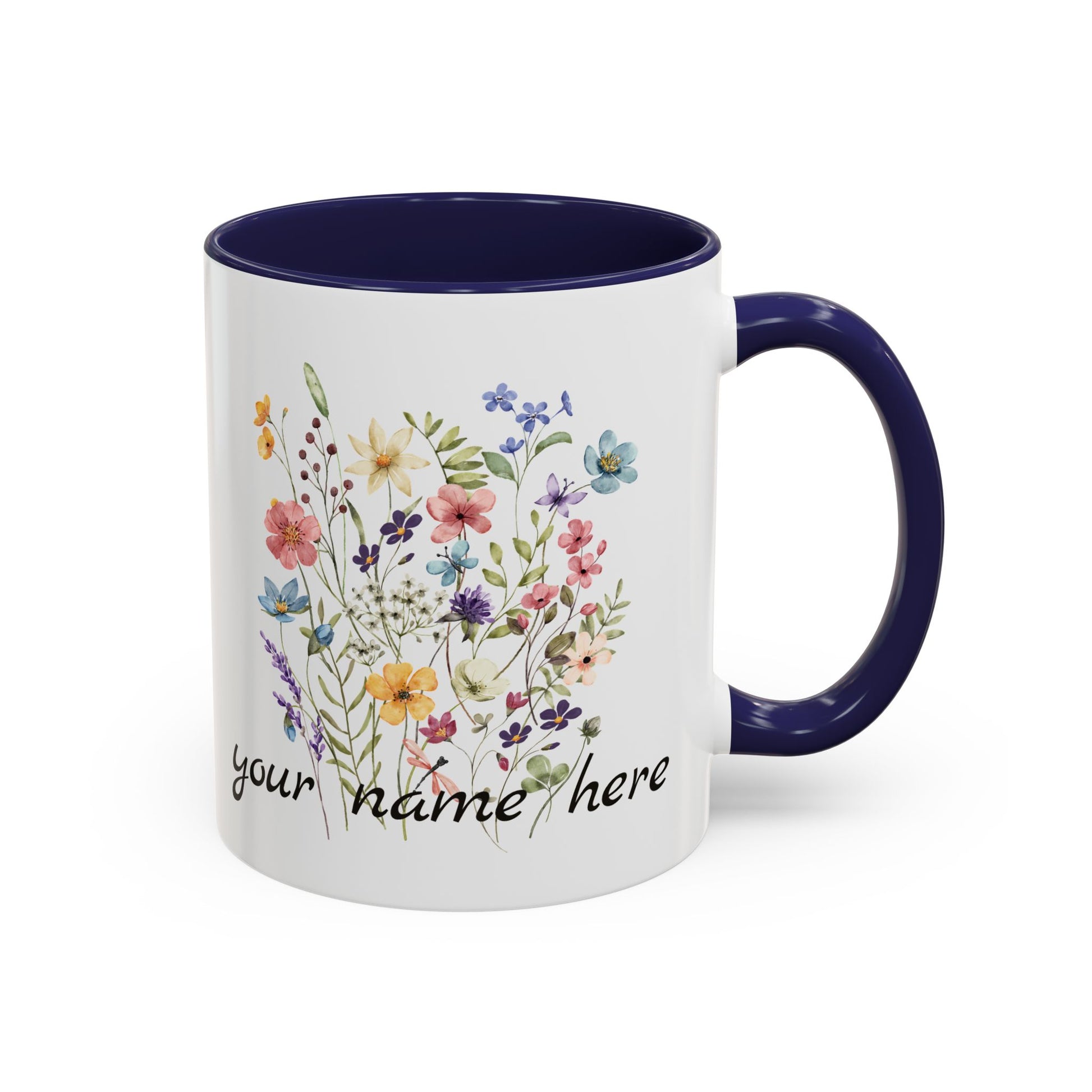 Wildflower Mix Personalized Accent Mug - Canvasses