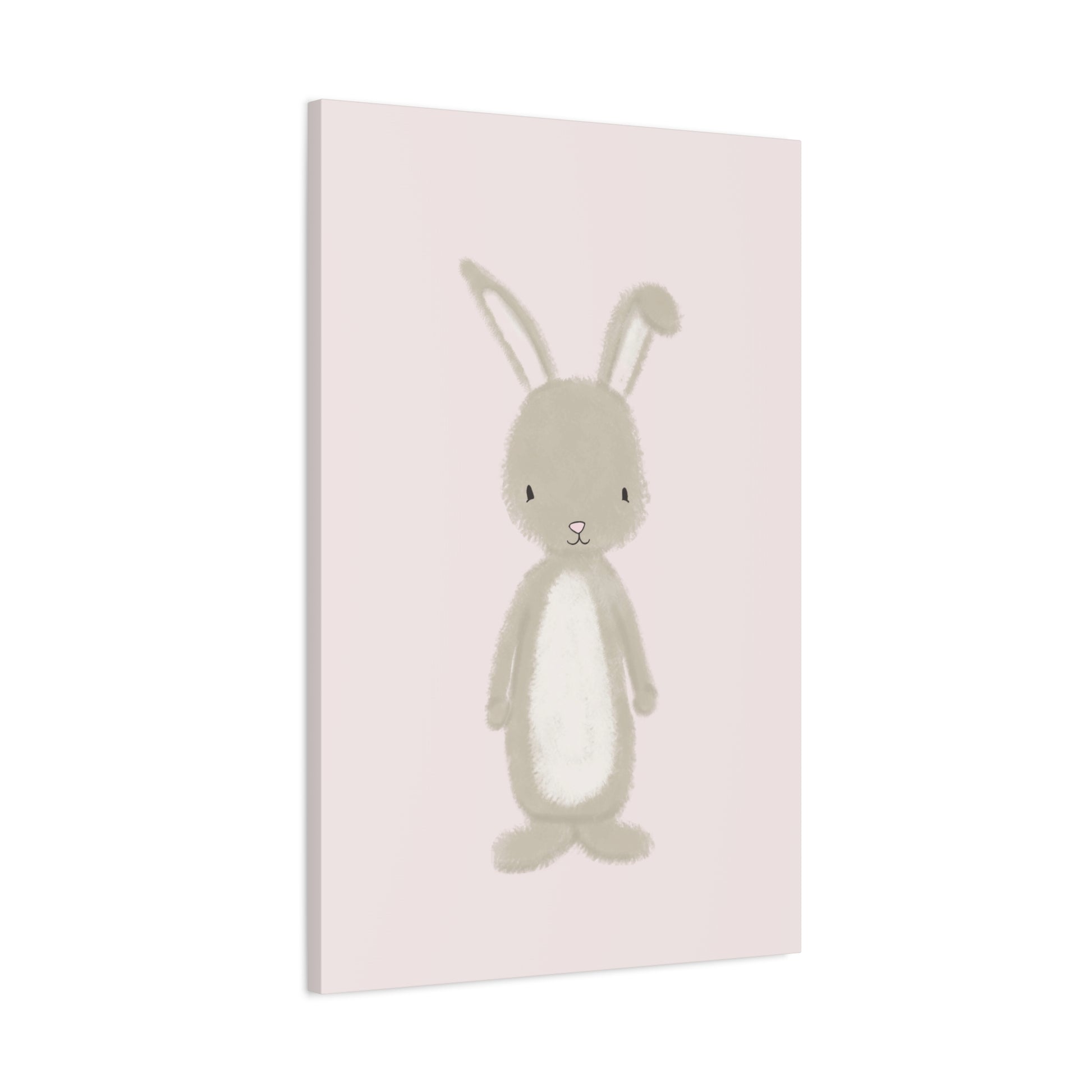 Pink Bunny Canvas Wall Art Vertical - Canvasses