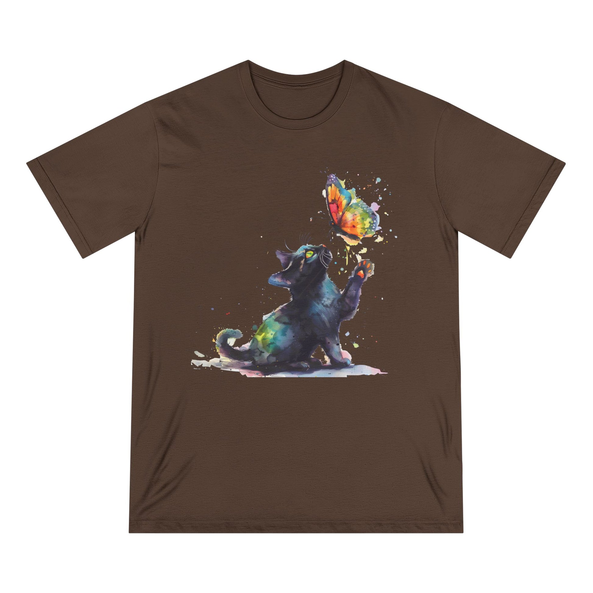 Cat Butterfly Women 100% Organic Cotton T-Shirt - Canvasses